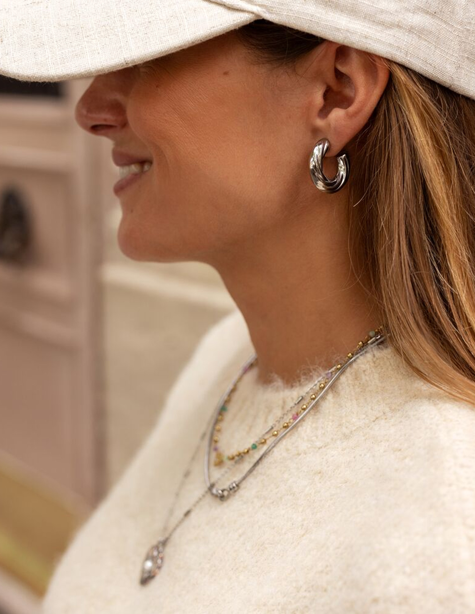 My Jewellery Vintage oorringen klein gedraaid MJ11525 Zilver