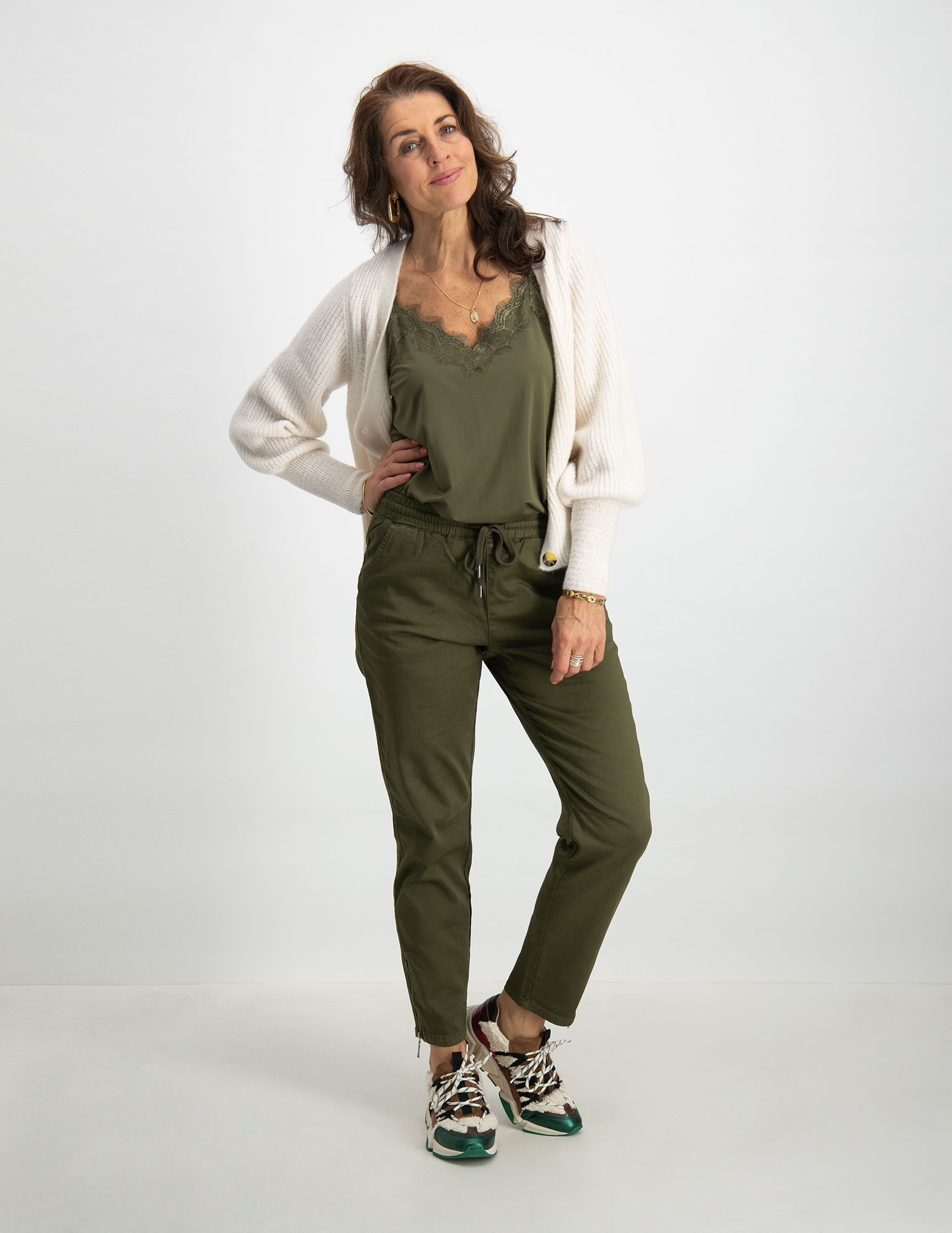 FREE|QUENT Top Bicco 120962 Olijf Groen