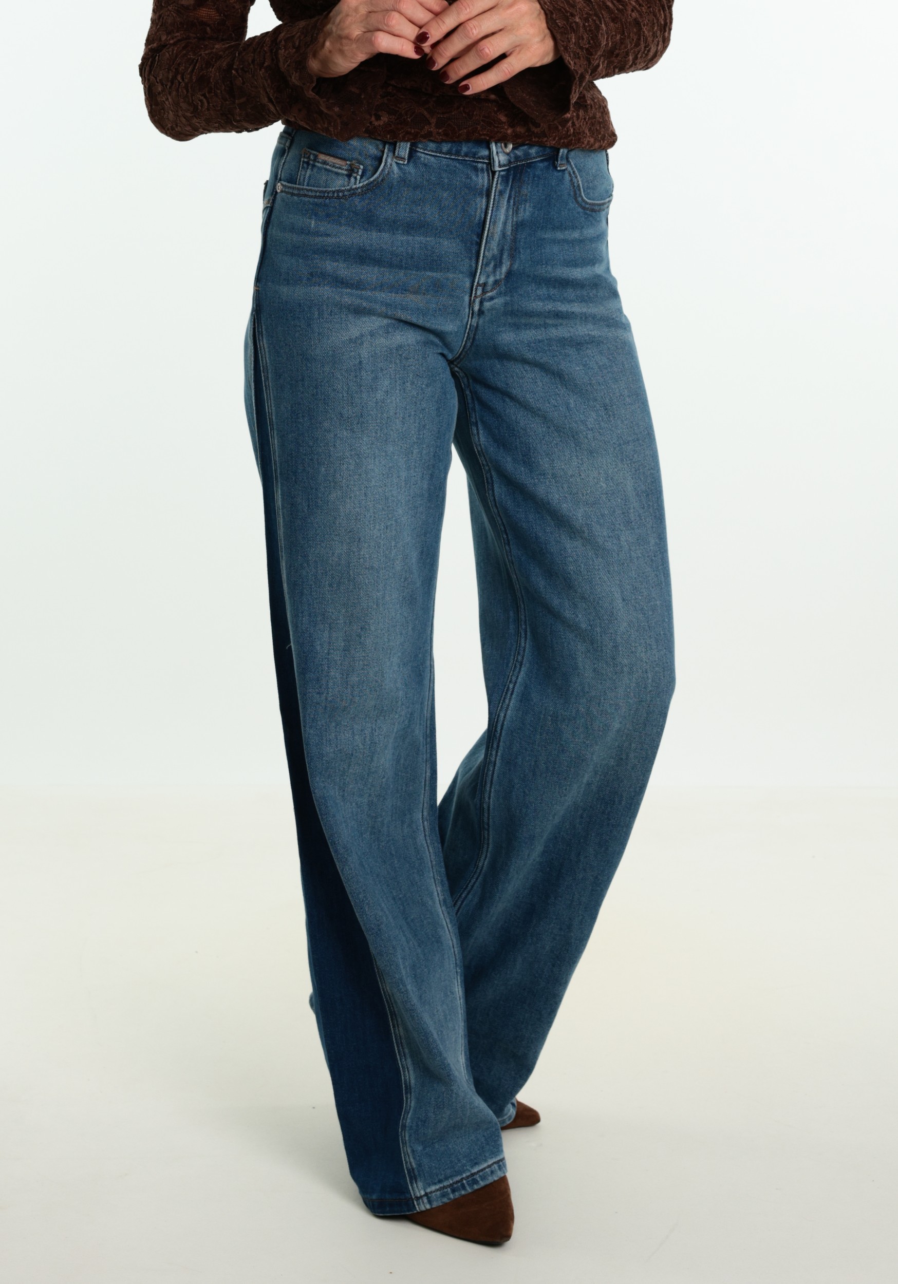 Red Button Jeans Claudette insert SRB5012 Jeans blauw