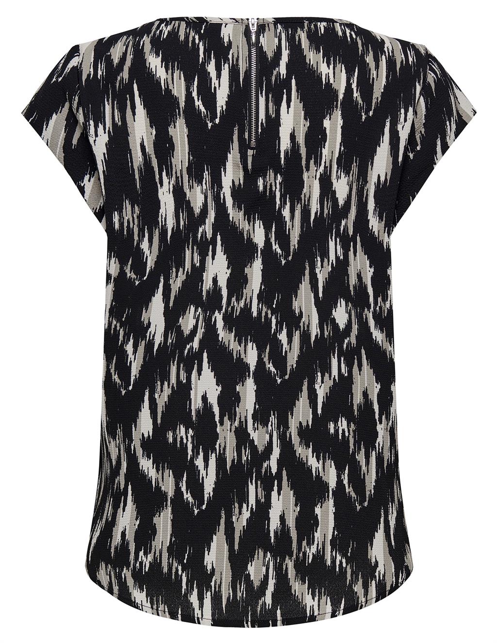 Only Blouse Vic met print 15161116 Antraciet