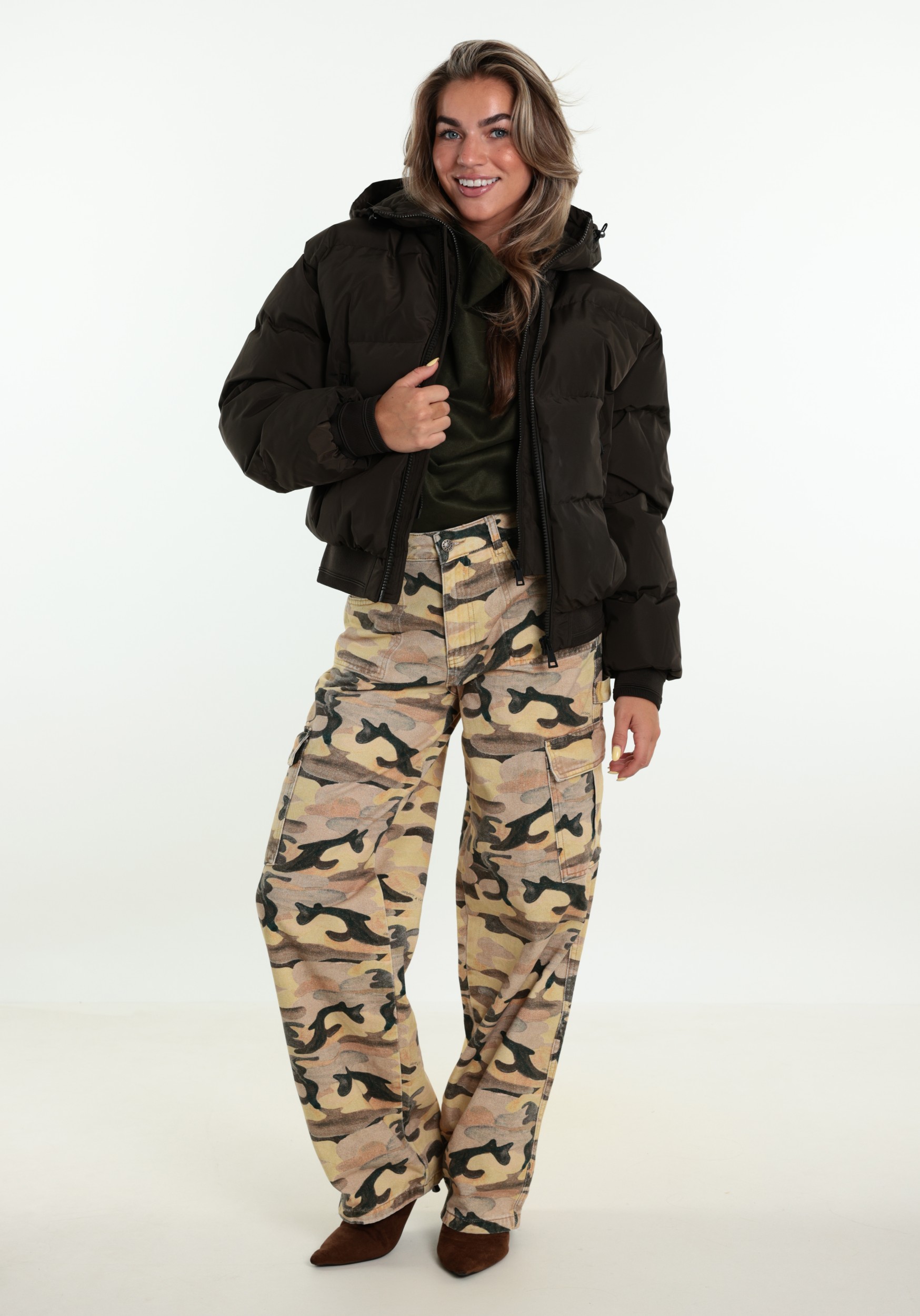 AIRFORCE Bree bomber FRW1157 Donker bruin