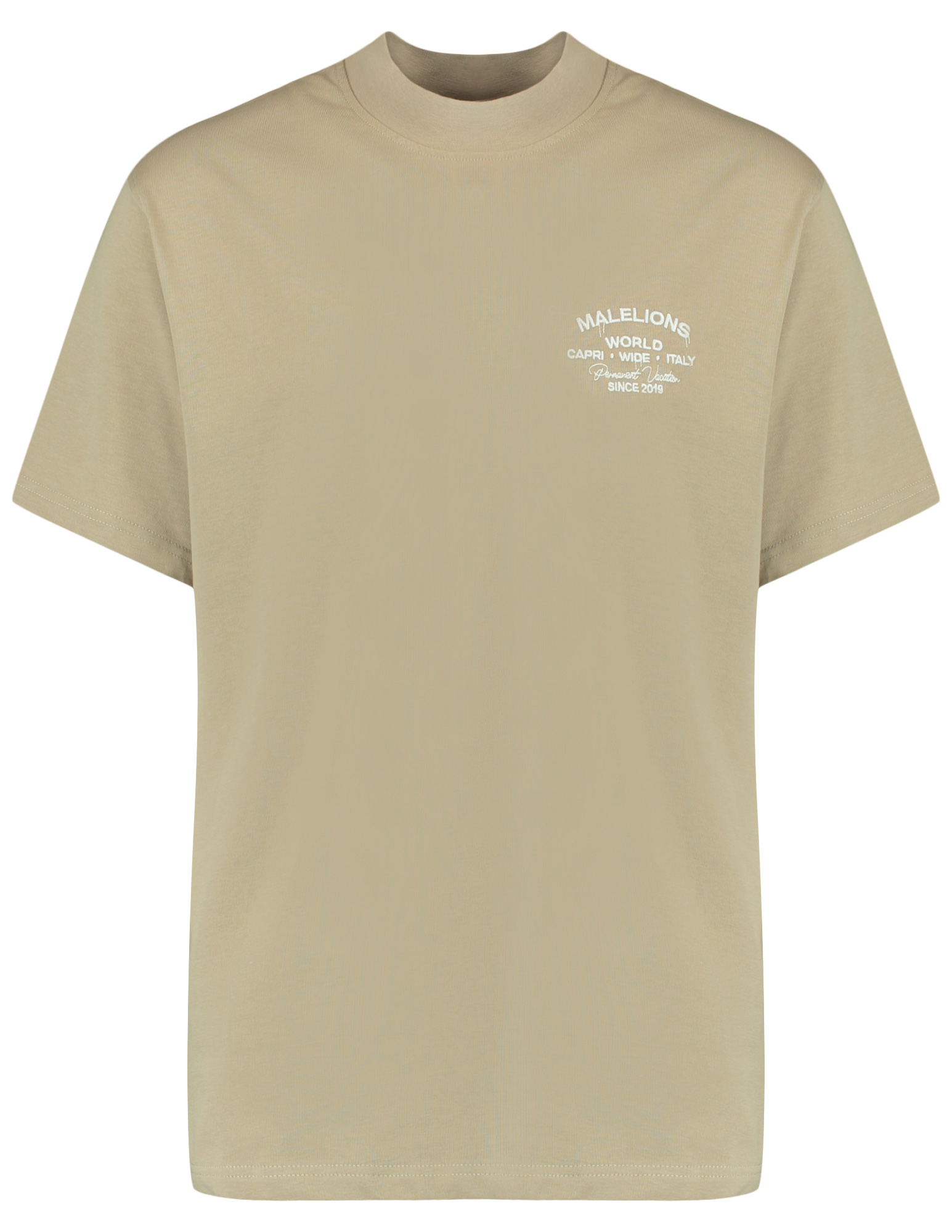 Malelions T-shirt Permanent Vacation MMB30026061 Licht bruin