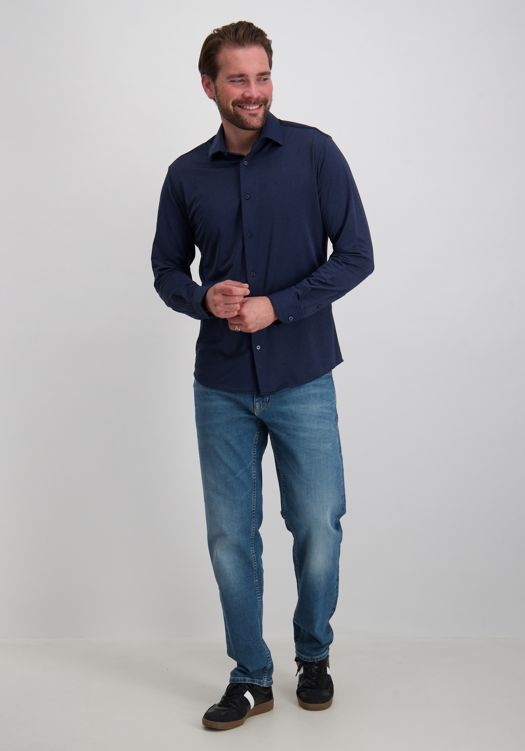 Jack & jones Overhemd Blaactive 12282199 Donker blauw