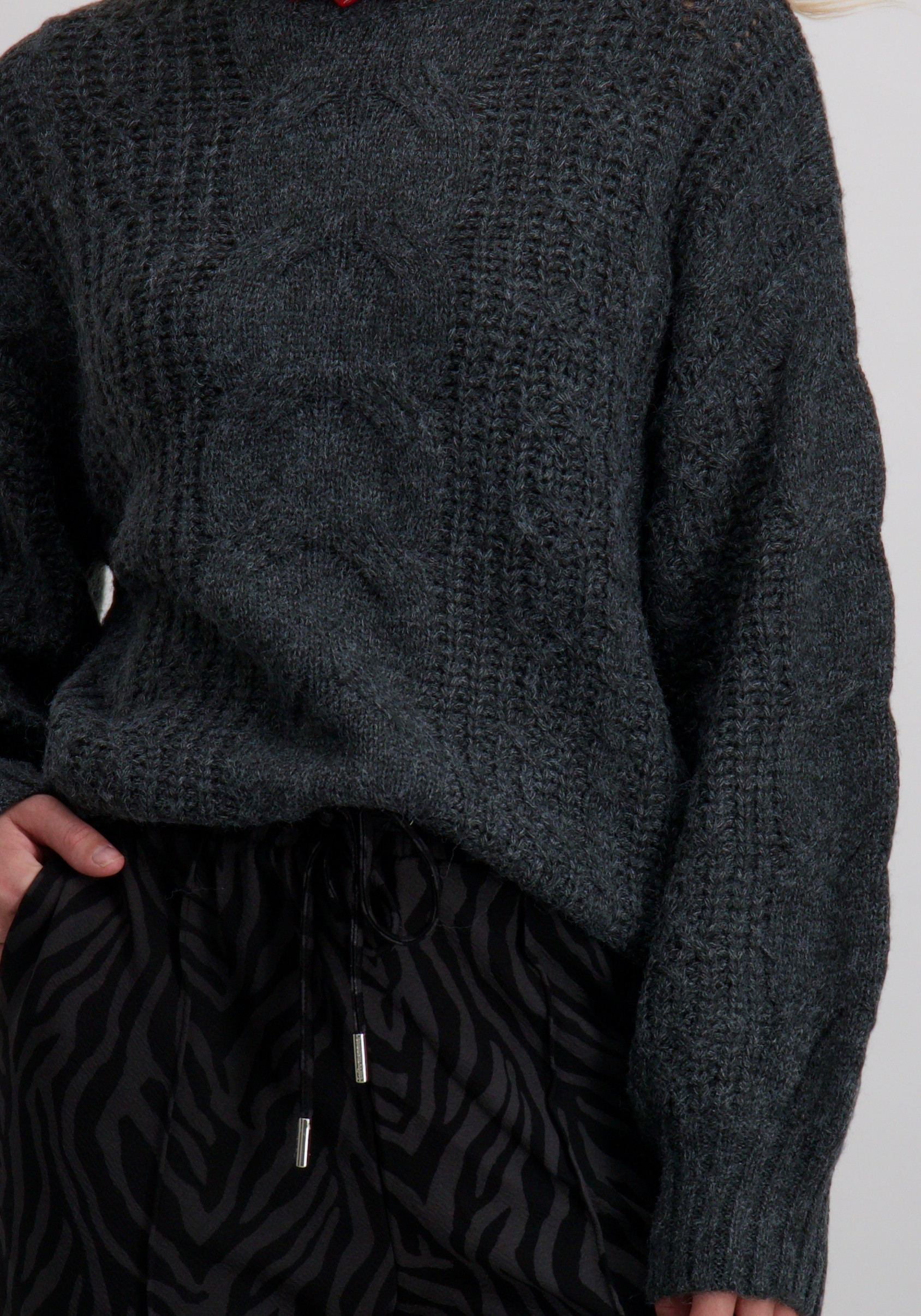 Lofty Manner Trui Dagmar QK06.1KW Grijs