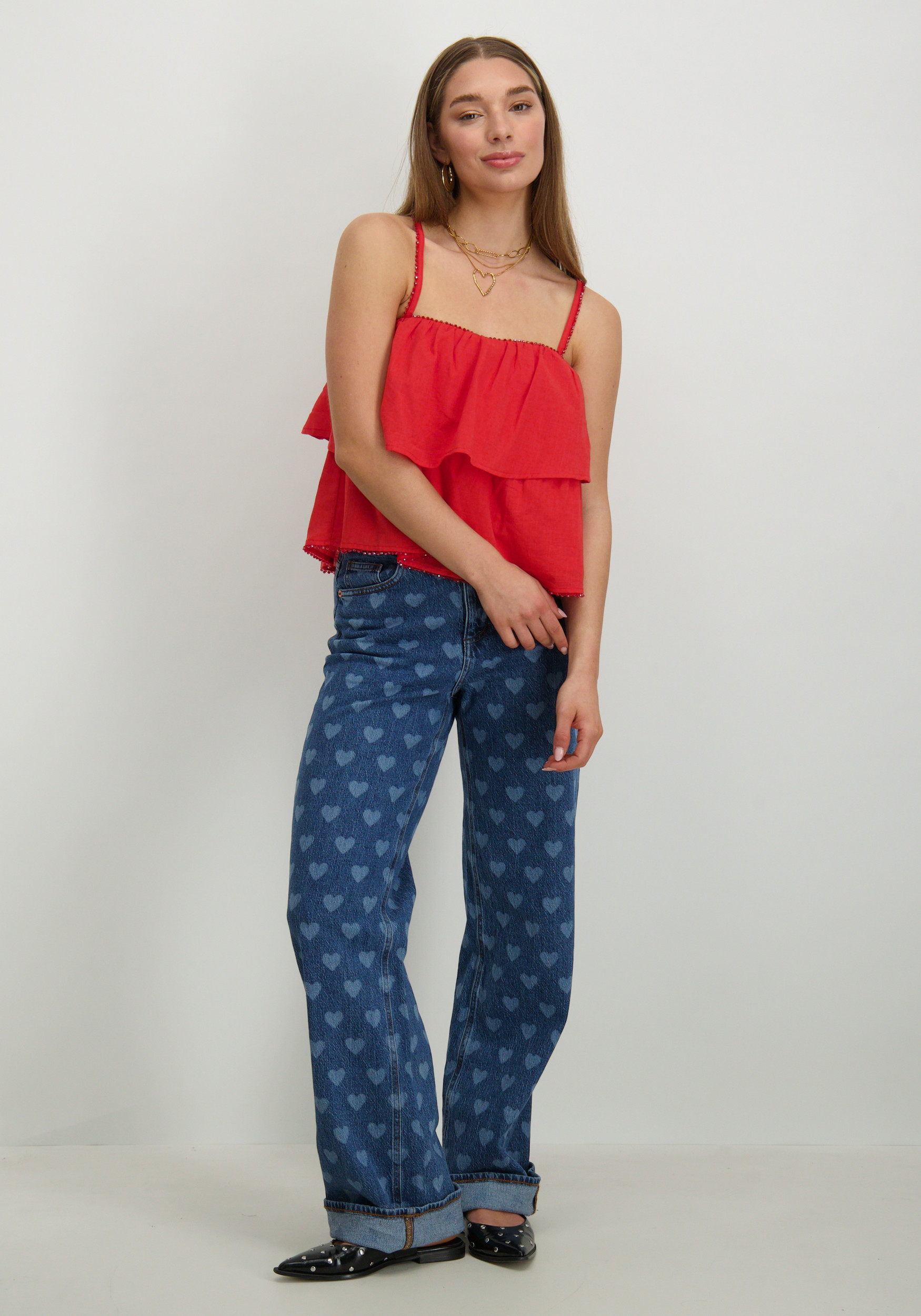 Harper & Yve Top Maye HS25P409 Rood