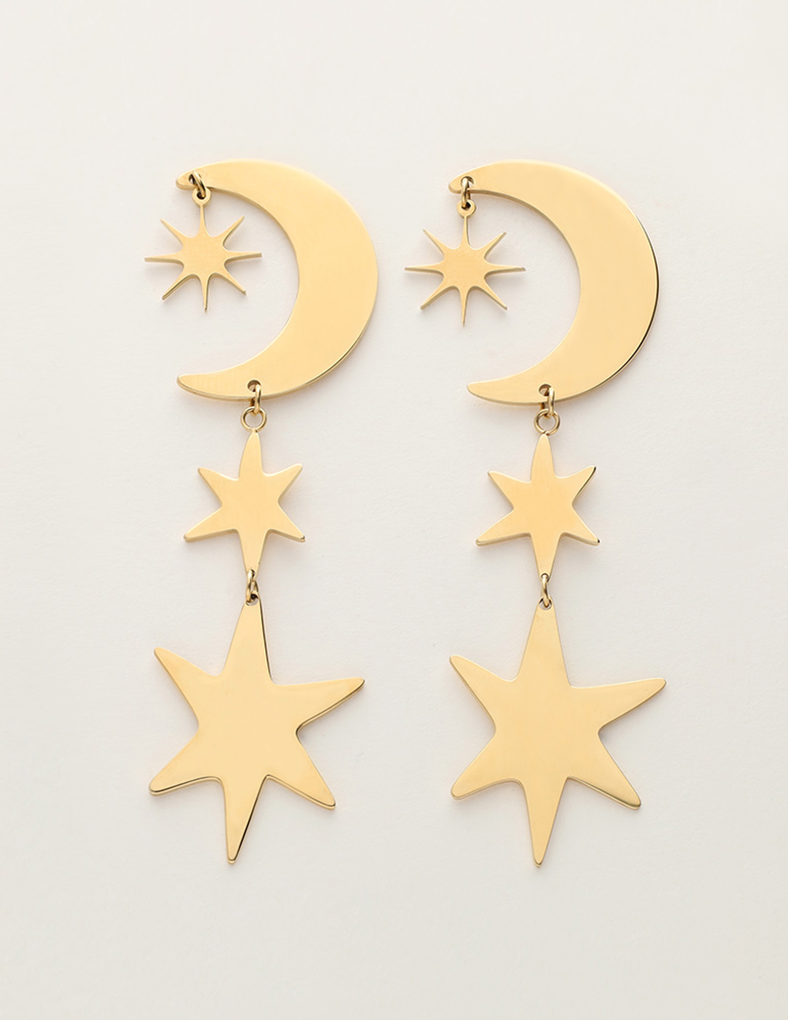 My Jewellery Starry oorhangers maan en sterren MJ11976 Goud