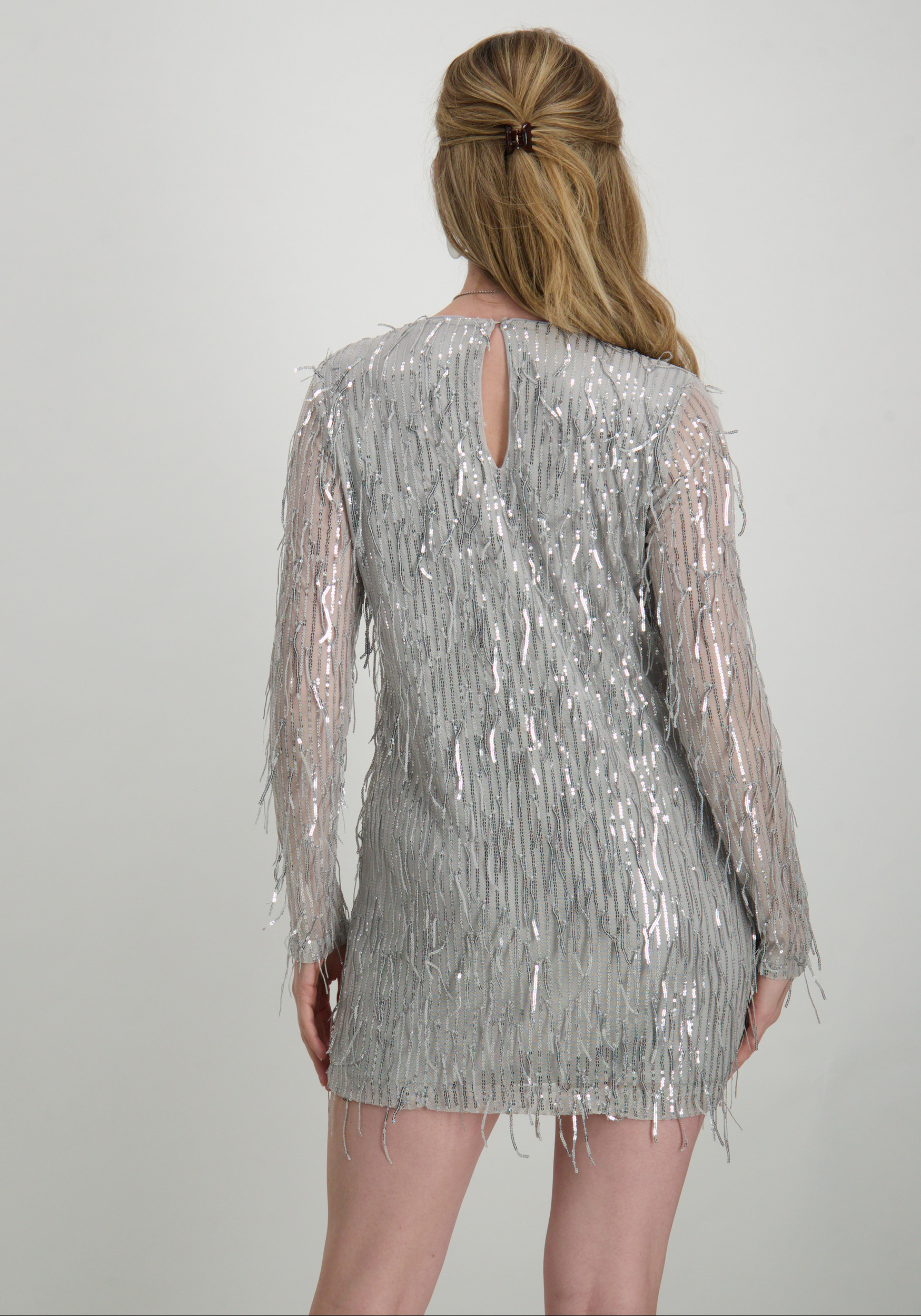 Only Jurk Anika spacy 15336062 Licht grijs