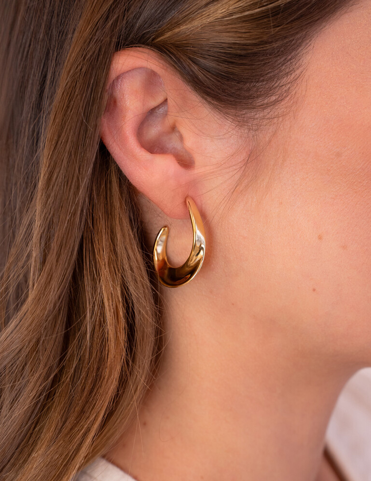 My Jewellery Bold oorringen open ovaal MJ12796 Goud