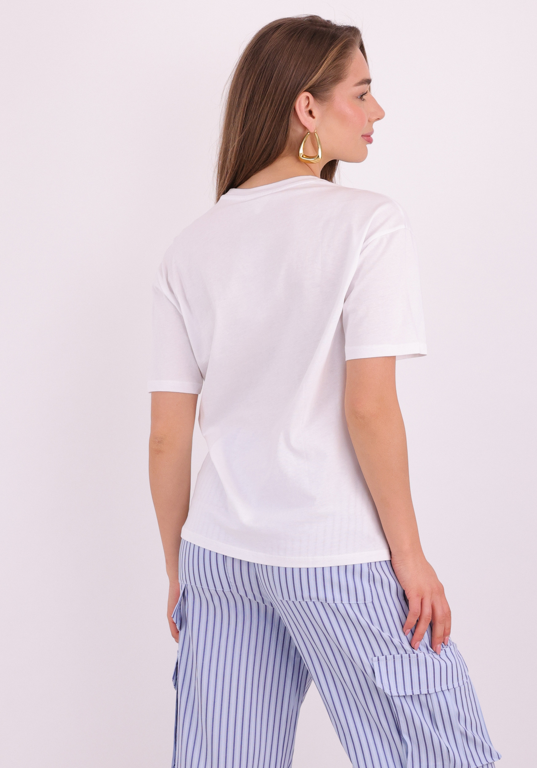 My Jewellery T-shirt Bonheur Flower MJ12695 Wit