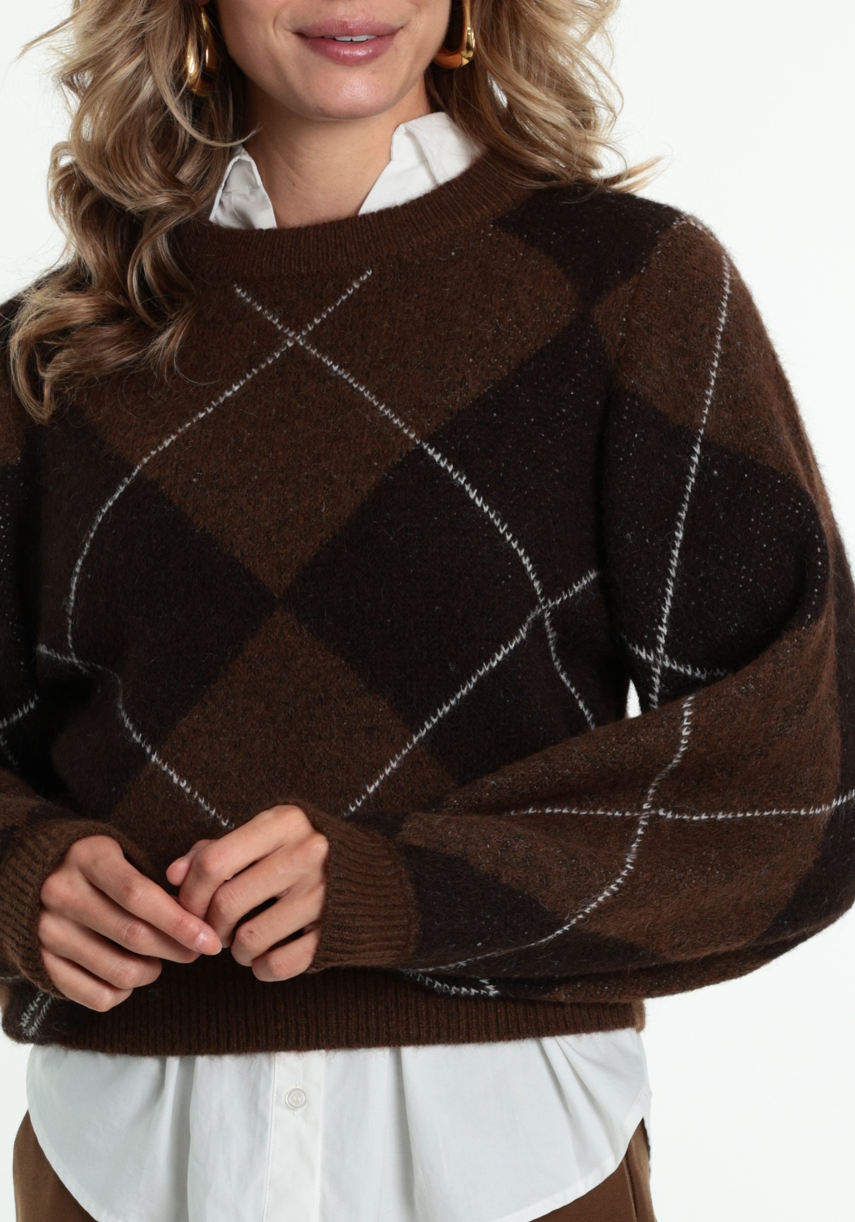 VERO MODA Trui Darla 10356262 Midden bruin