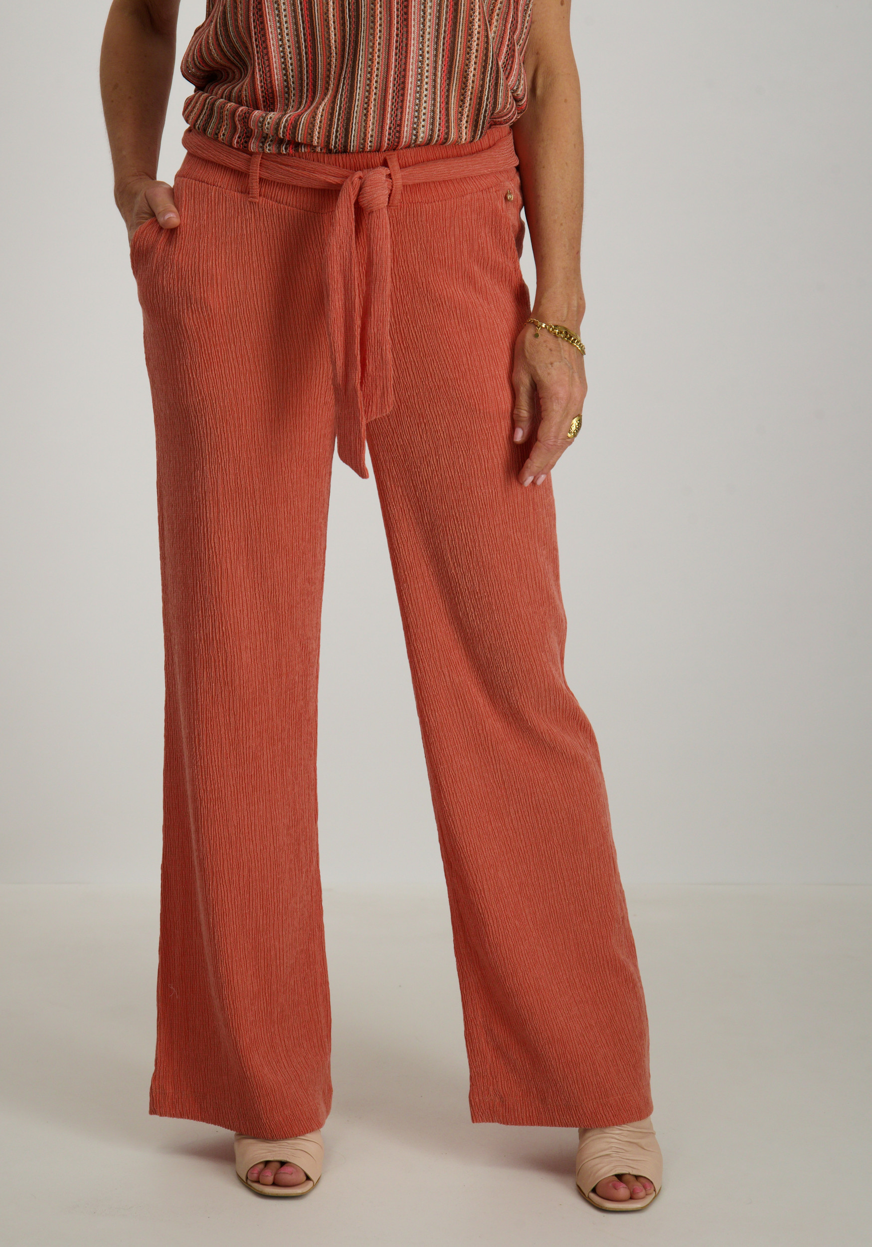 Tramontana Broek met ceintuur K02-16-102 Zalm