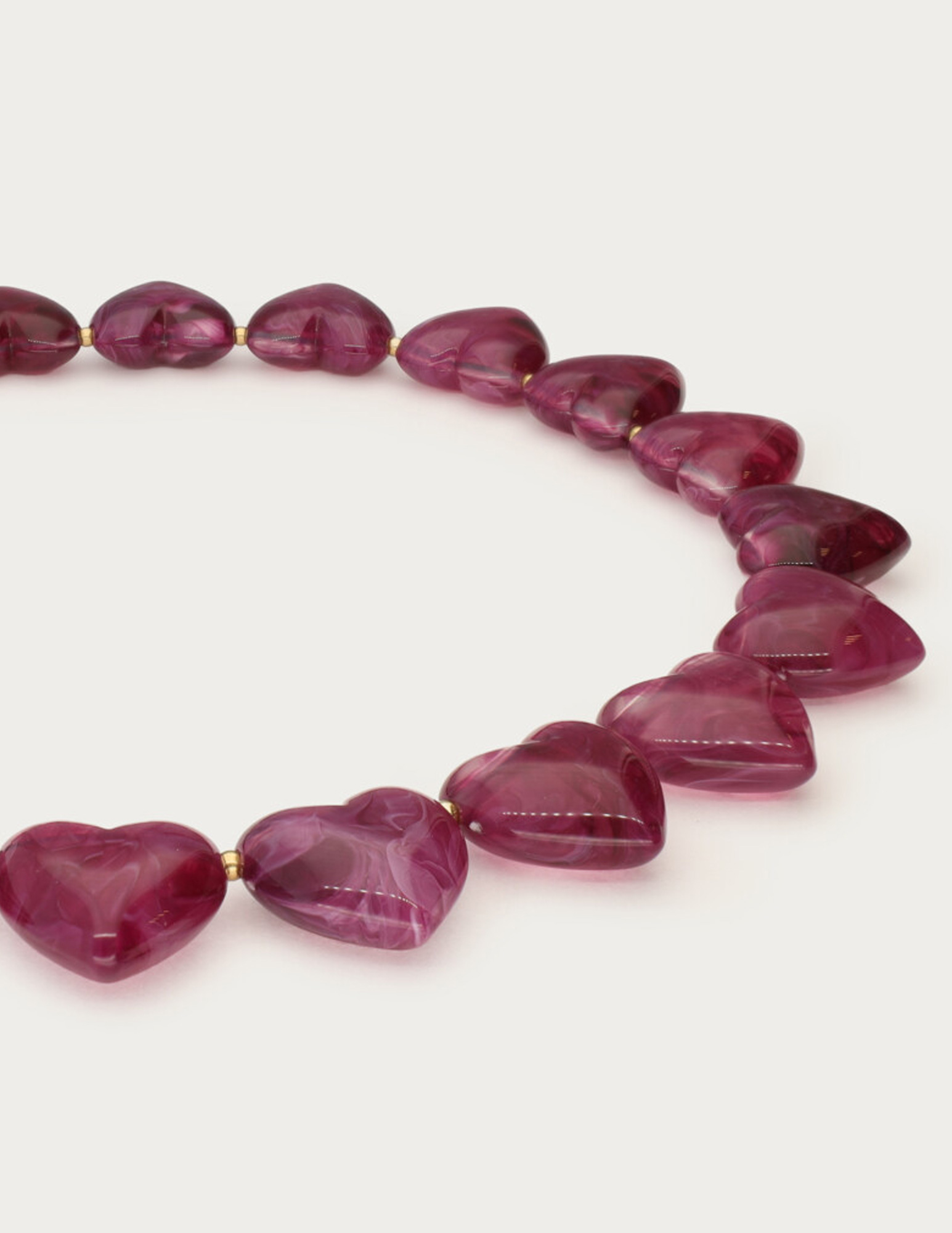 My Jewellery Statement ketting met hartjes MJ14379 Donker Paars