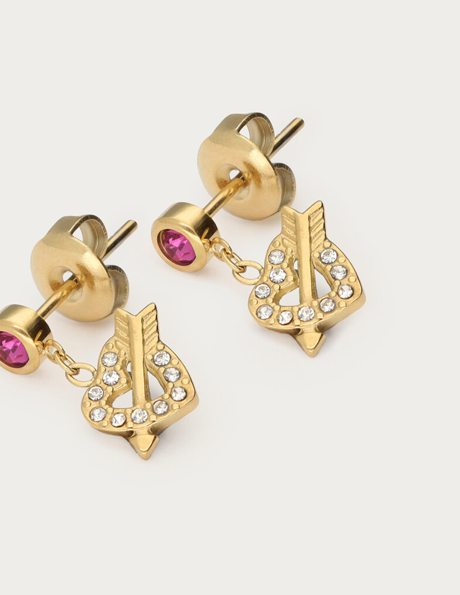 My Jewellery Oorhangers hart met pijl en boog MJ14779 Goud