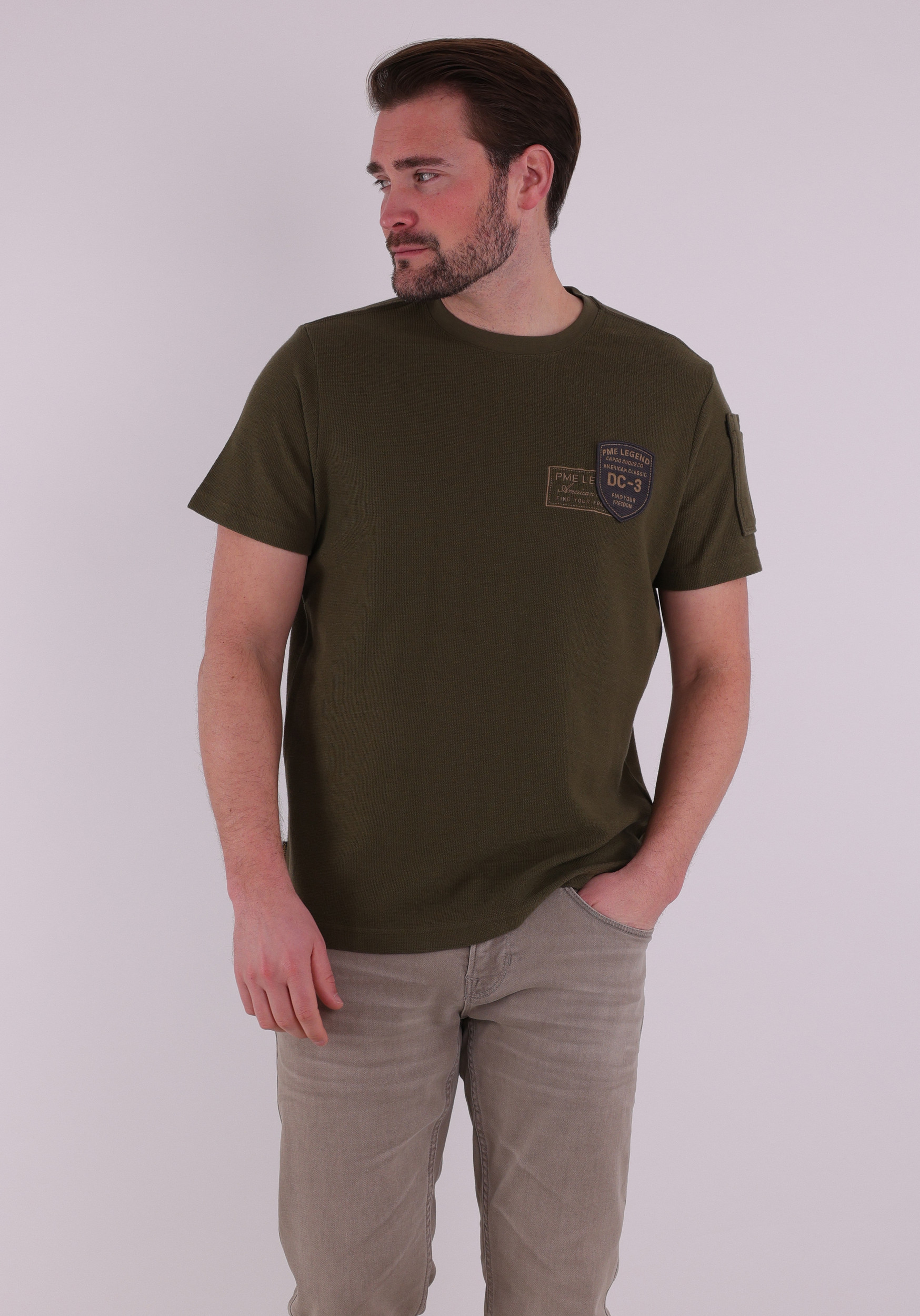 PME Legend T-shirt PTSS2602572 Donker groen