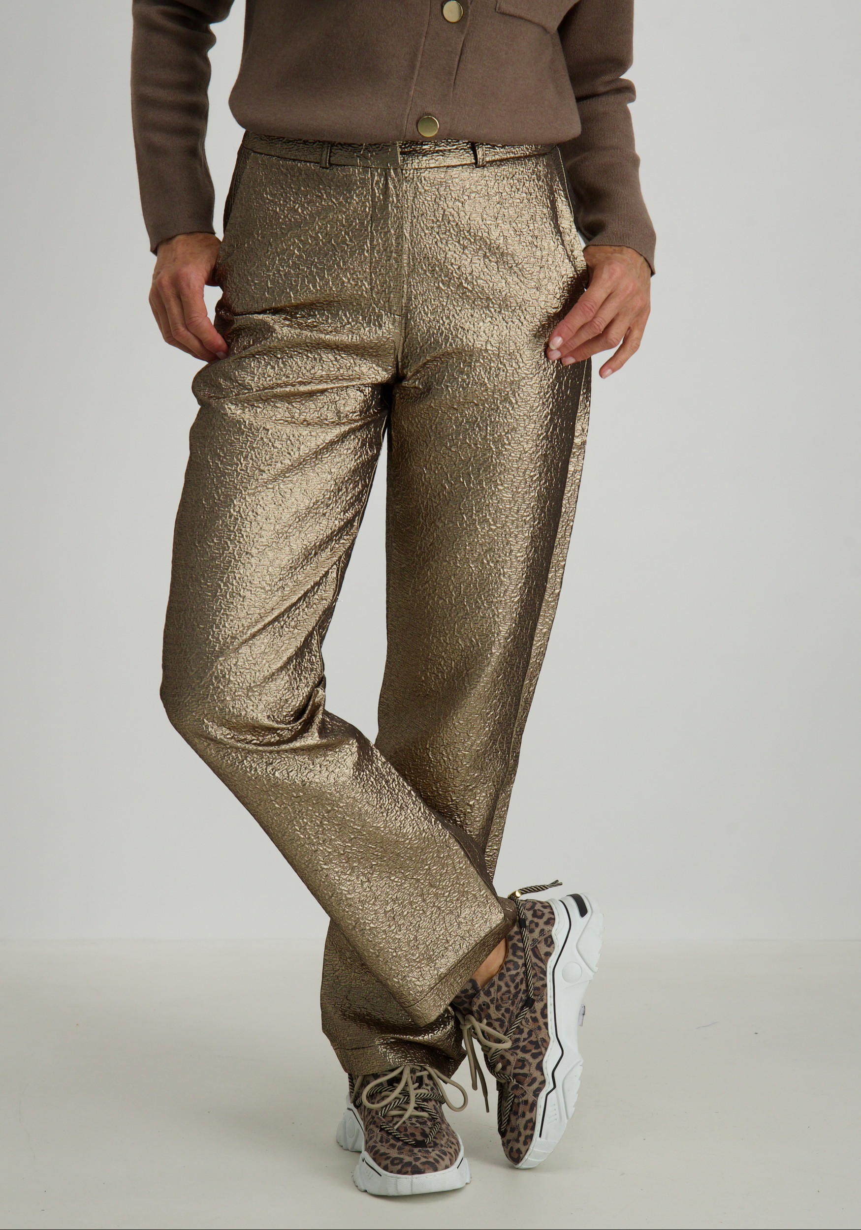 Geisha Broek Metallic 41666-20 Goud