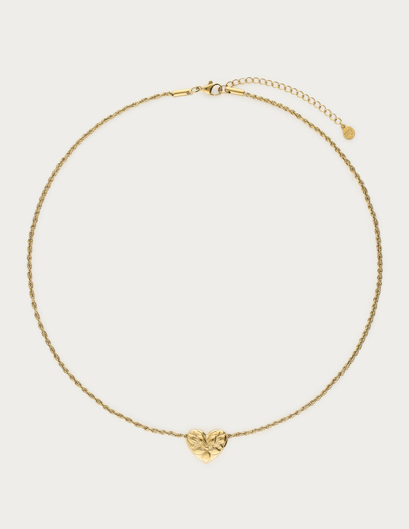 My Jewellery Botanical ketting met bloemen hart MJ13751 Goud