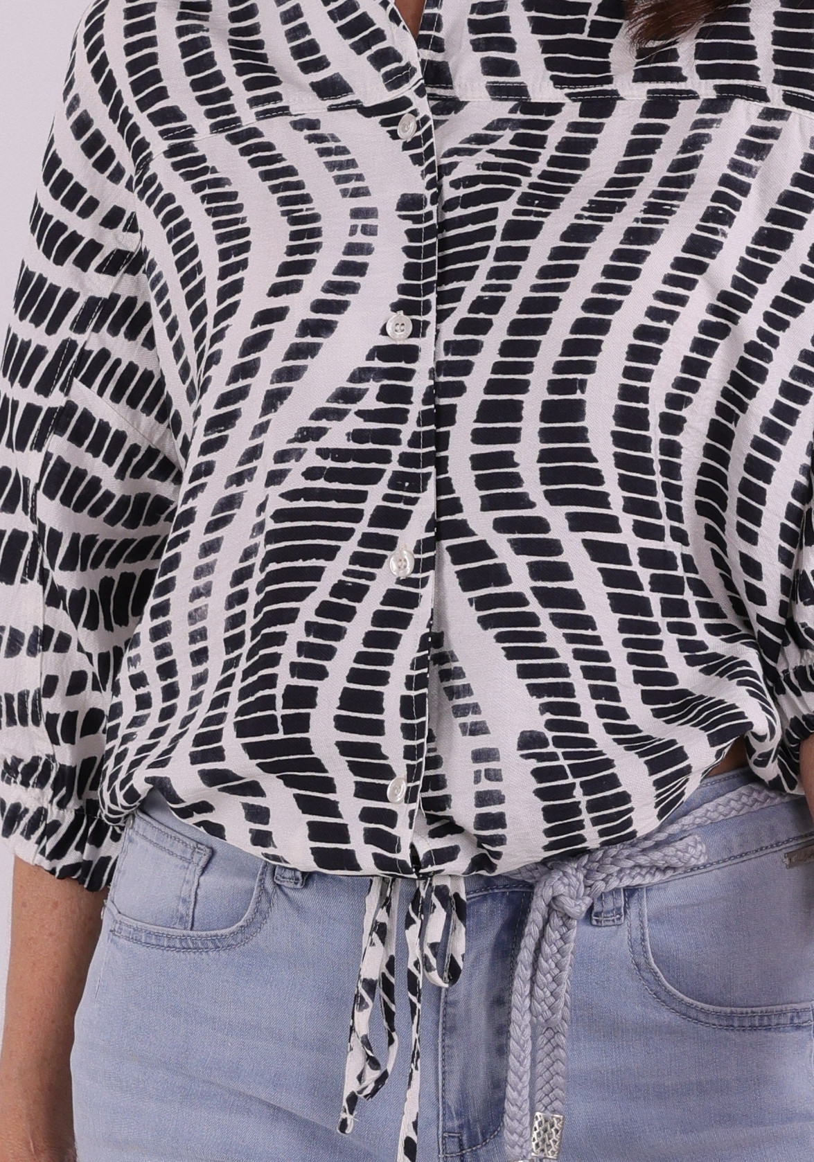 Zoso Blouse 261Edith Donker blauw