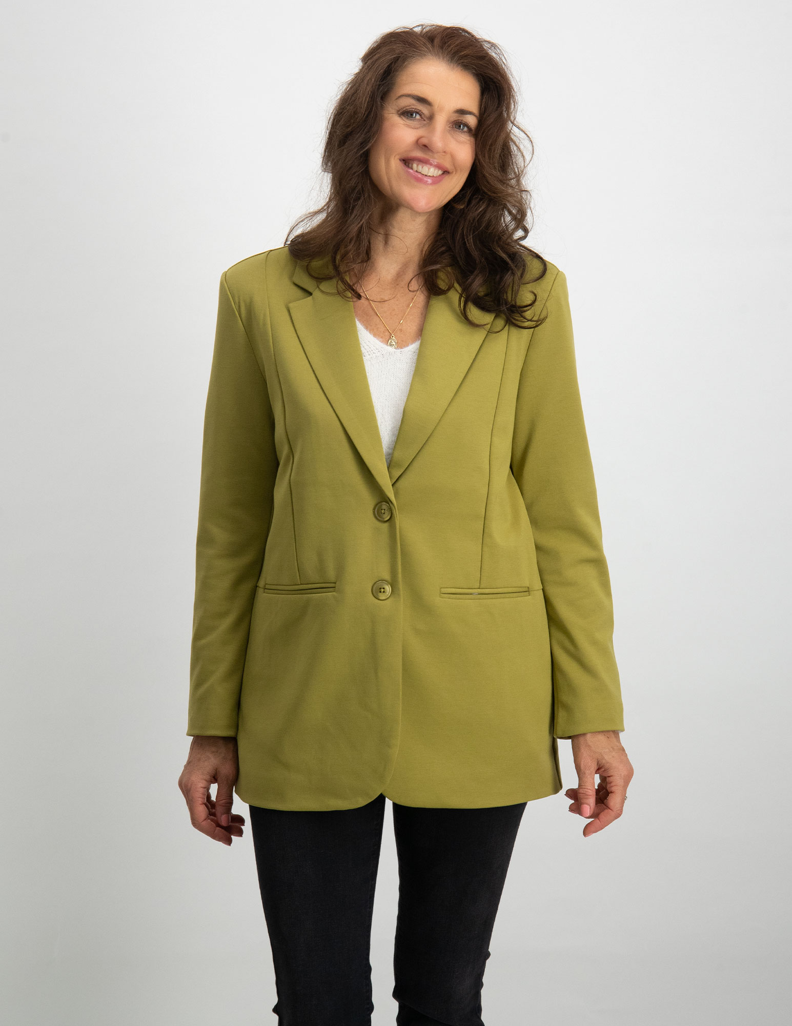 Ichi Oversized blazer Kate 20118123 Licht groen
