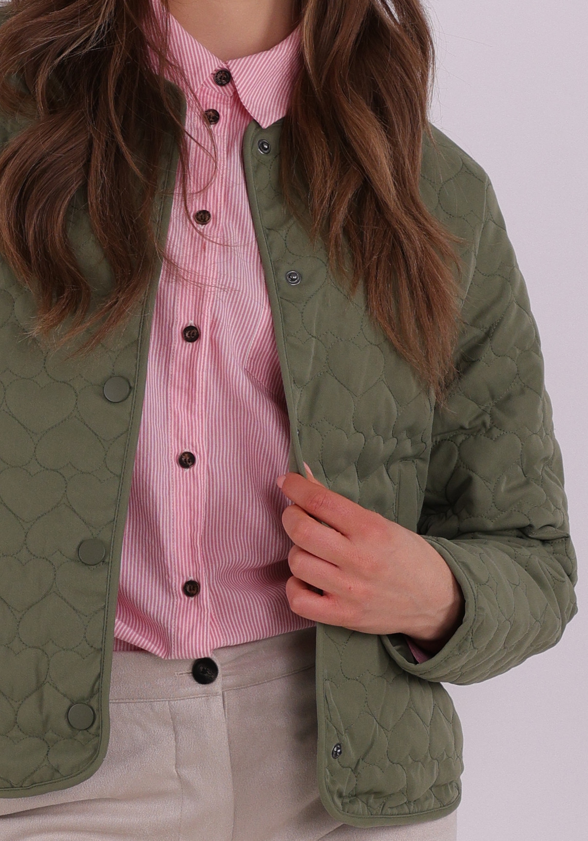 Only Jacket heart quilted 15366265 Midden groen