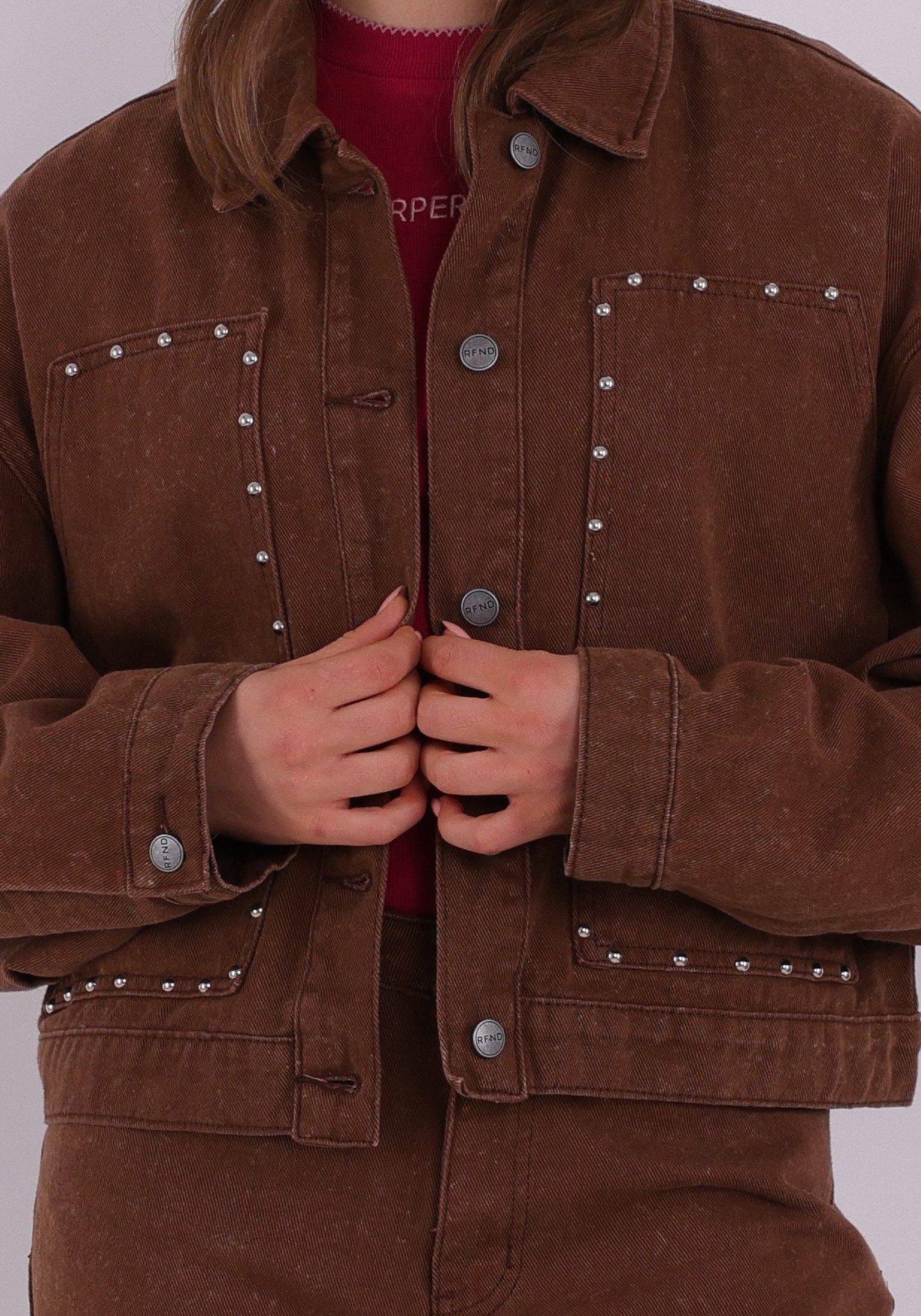 Refined Department Spijkerjack Honni R2602473889 Bruin