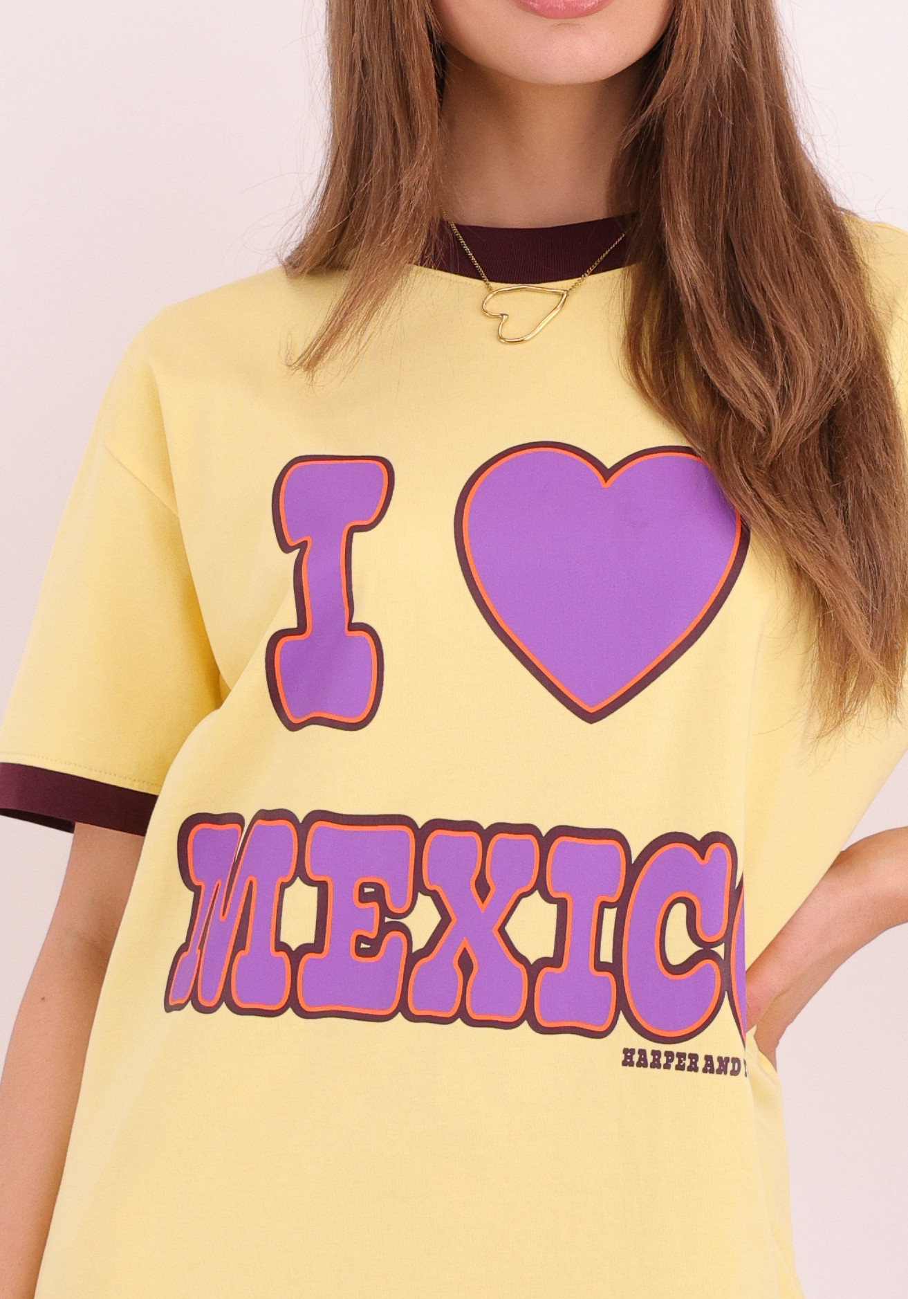 Harper & Yve T-shirt Mexico SS6Y306 Licht geel