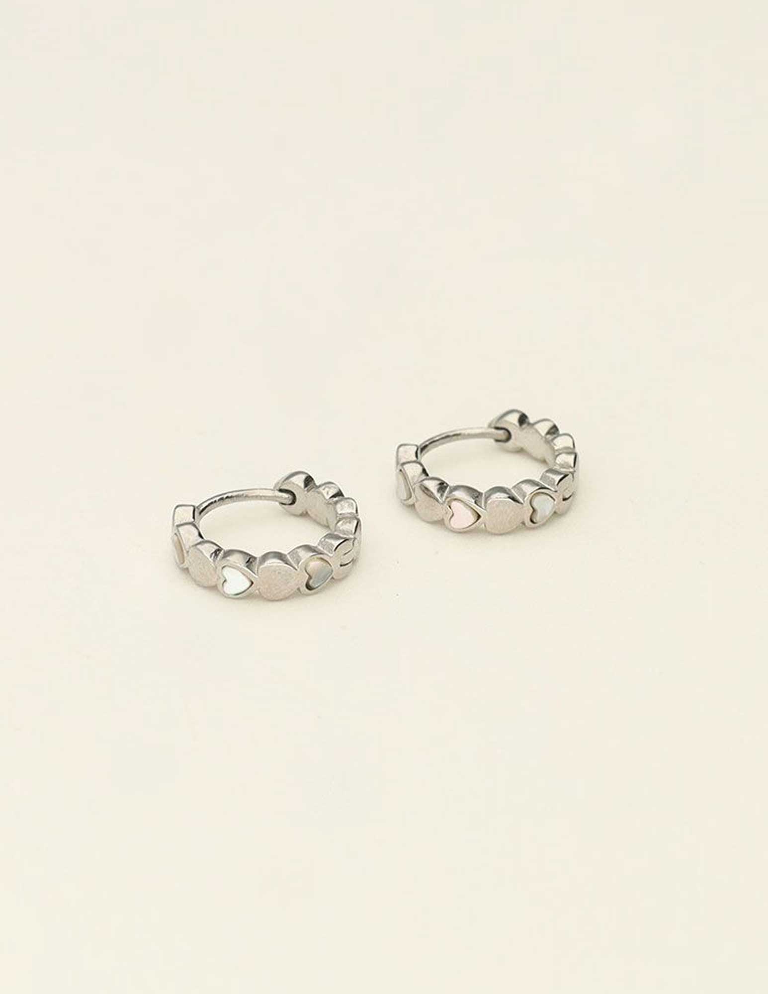 My Jewellery Oorringen met hartjes MJ09210 Zilver