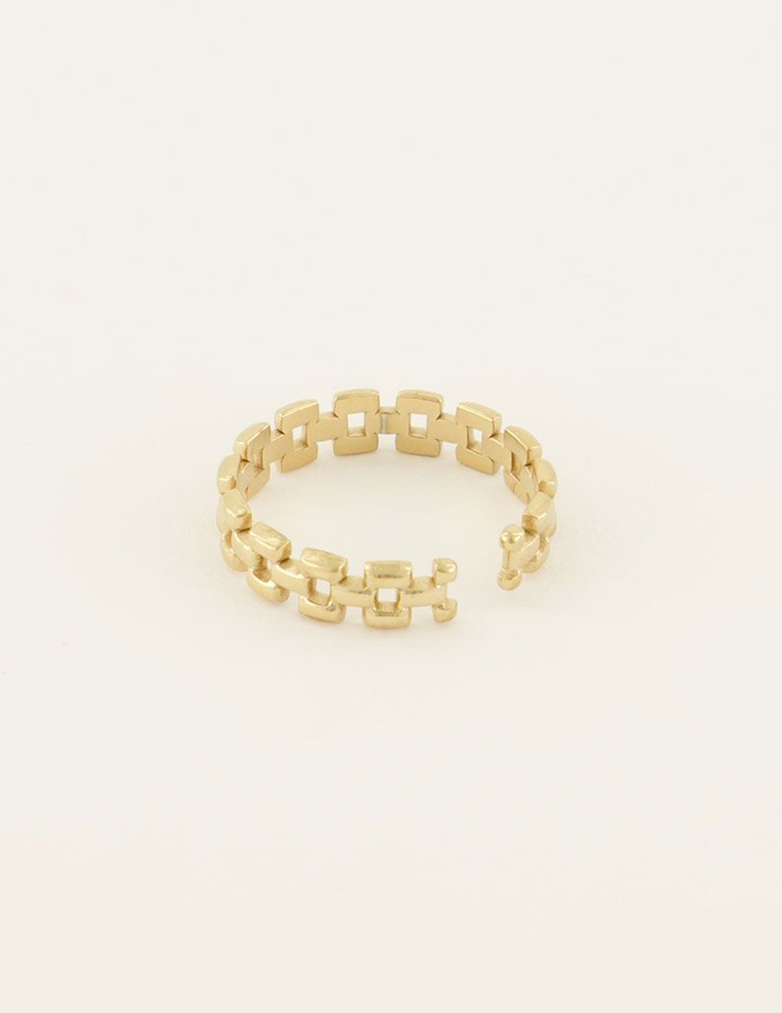 My Jewellery Ring met open schakels MJ07685 Goud