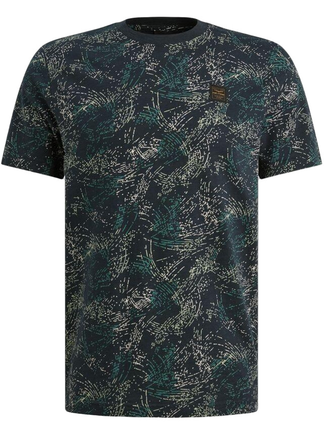 PME Legend T-shirt print  PTSS2604588 Donker blauw