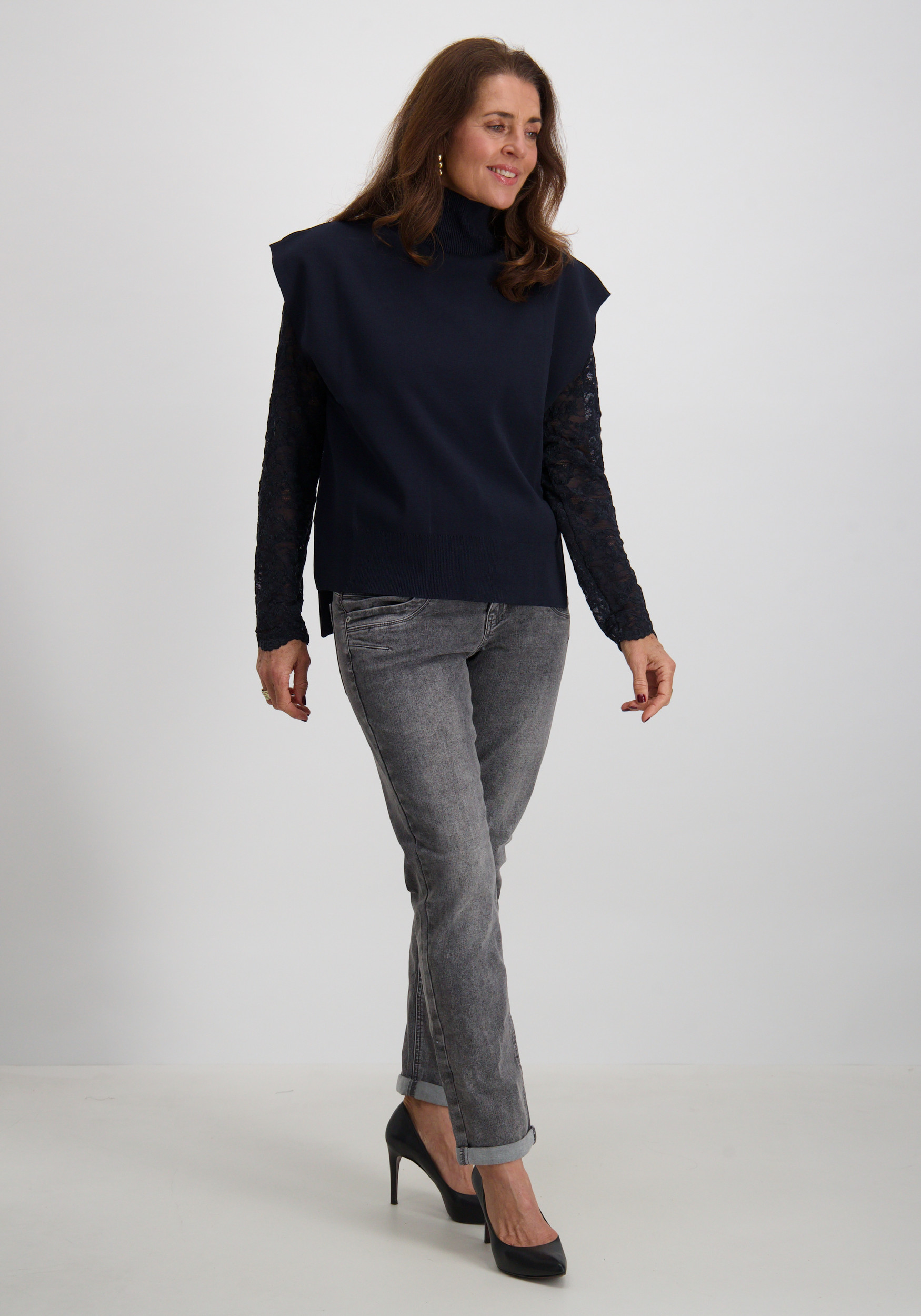 Jansen Amsterdam Trui BRACHA W25 Donker blauw