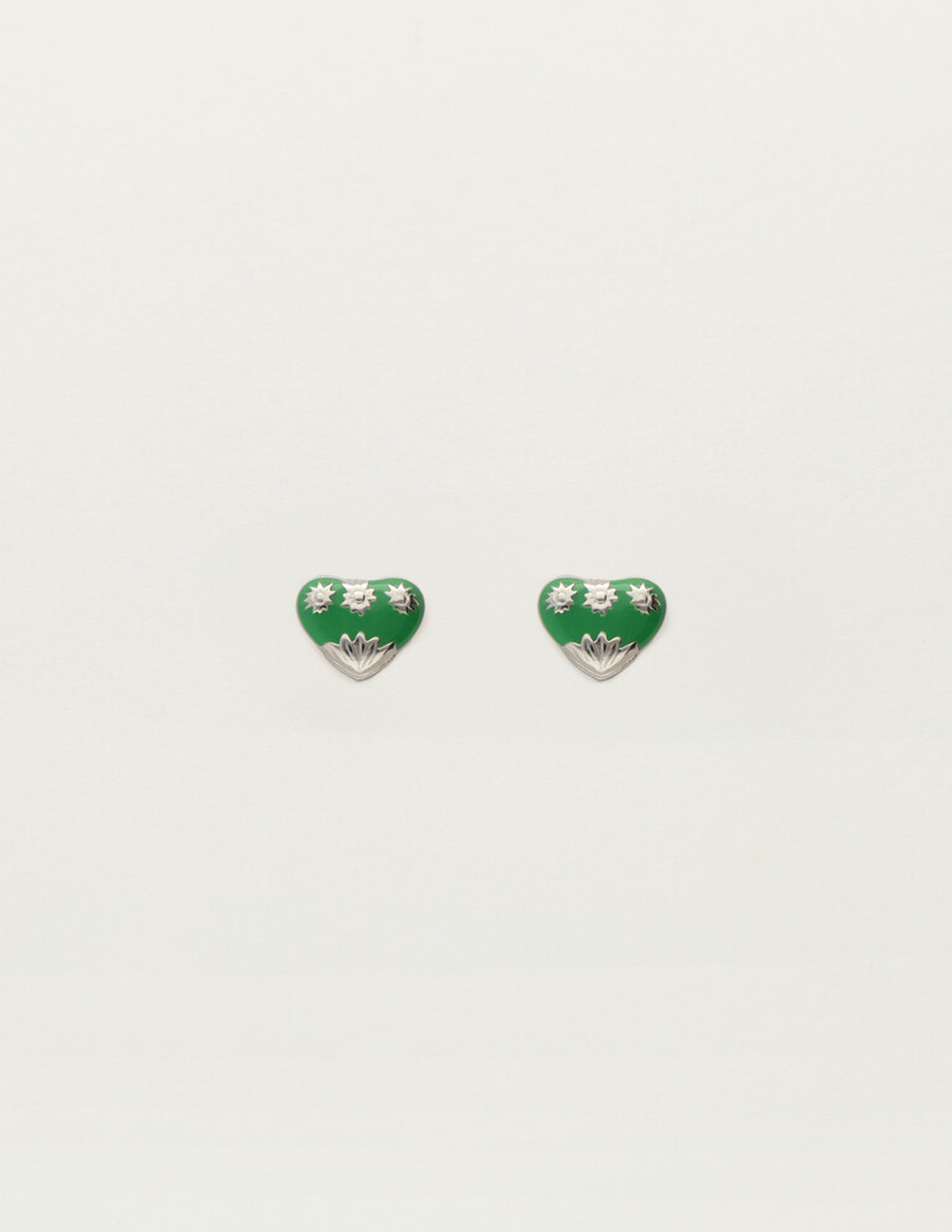 My Jewellery Studs groen mini hart MJ12096 Zilver