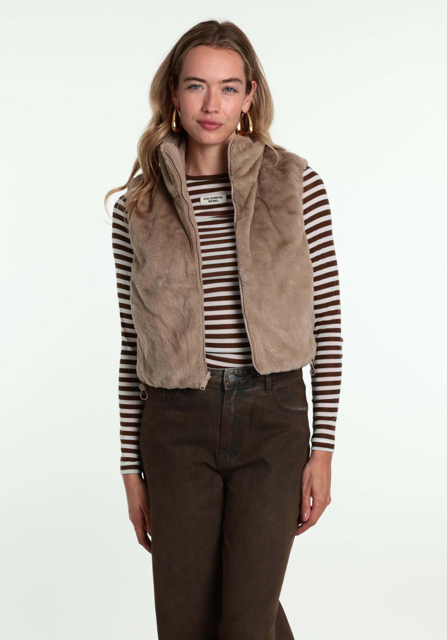ONLY Bodywarmer Dana 15348986 Donker beige