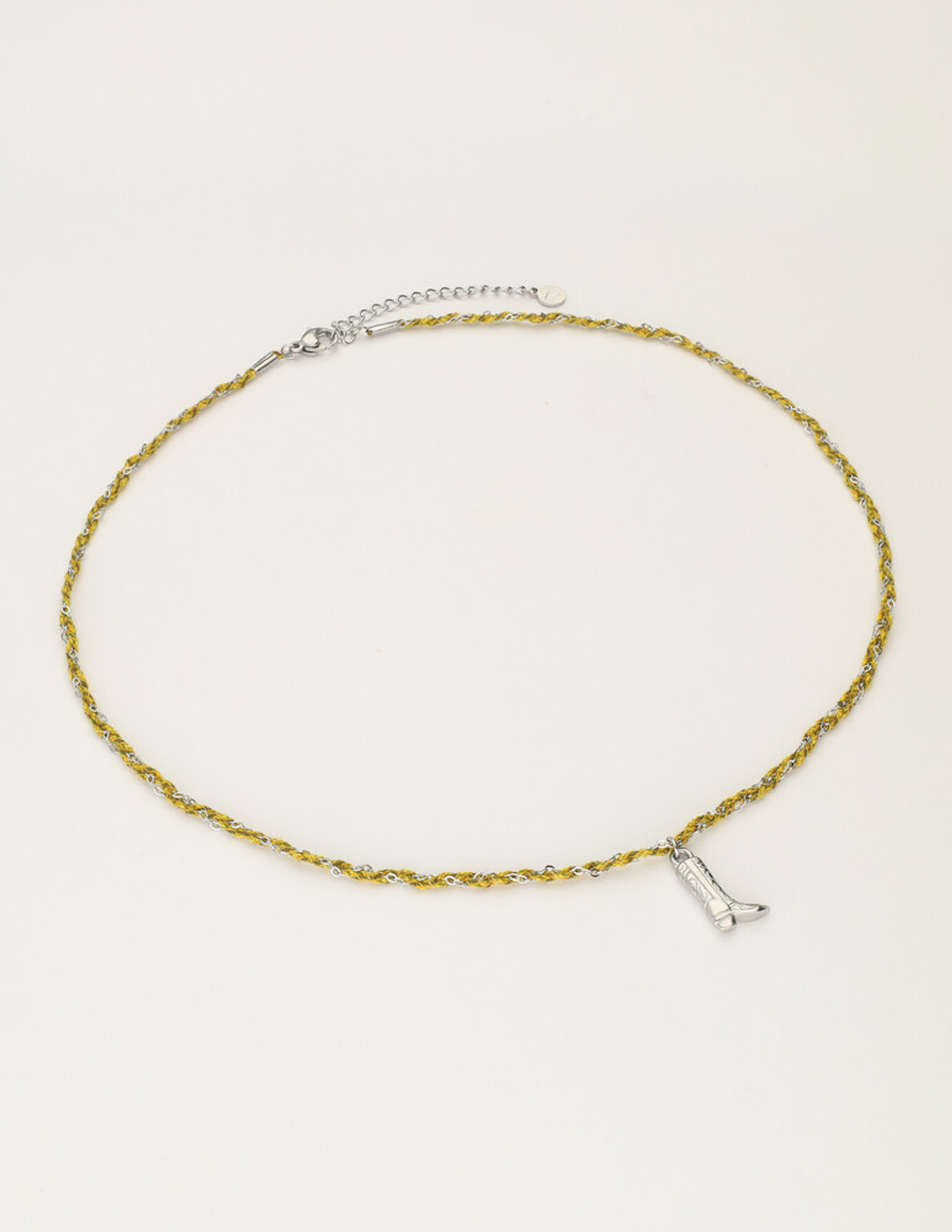 My Jewellery Sunrocks koord ketting laars MJ12206 Zilver