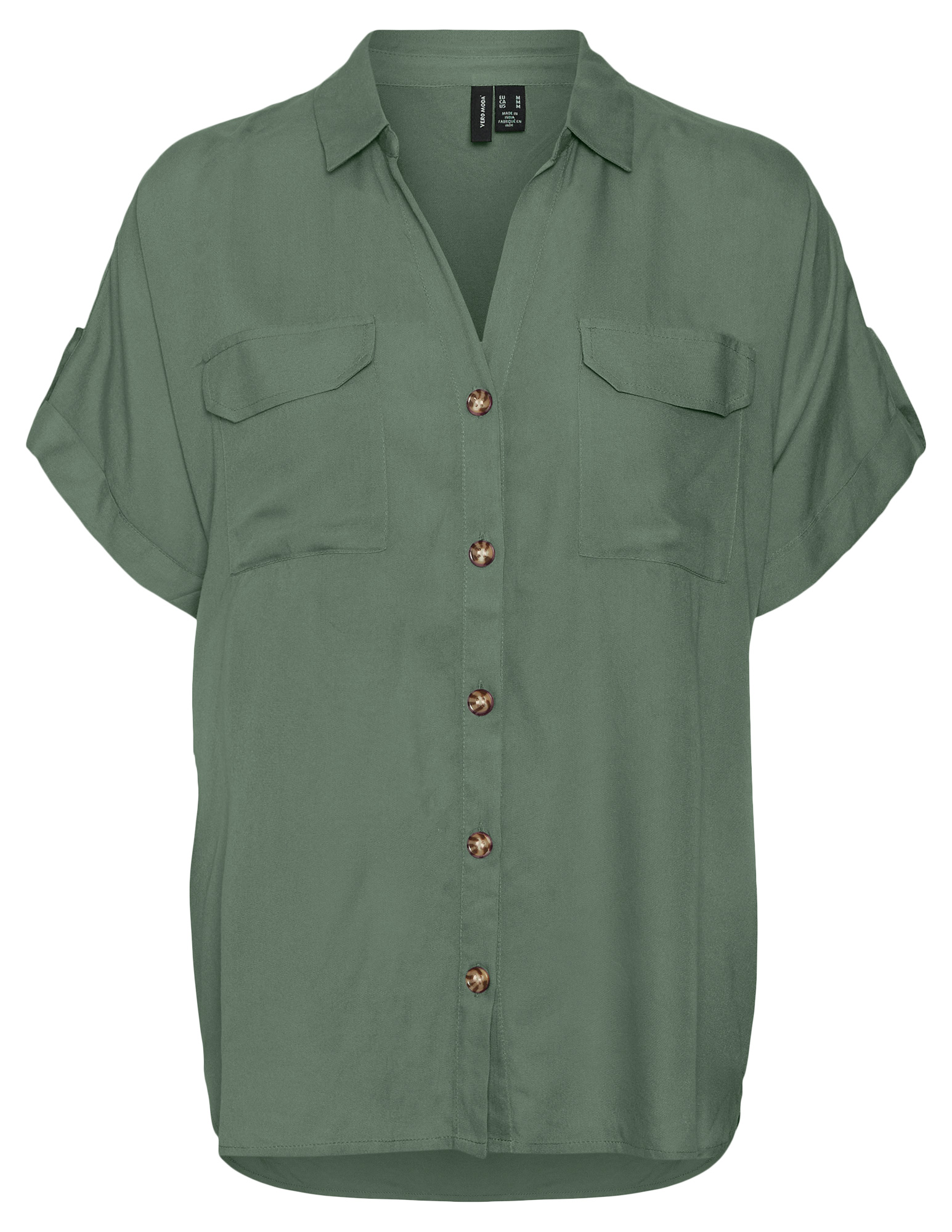 Vero moda Blouse Bumpy 10310139 Midden groen