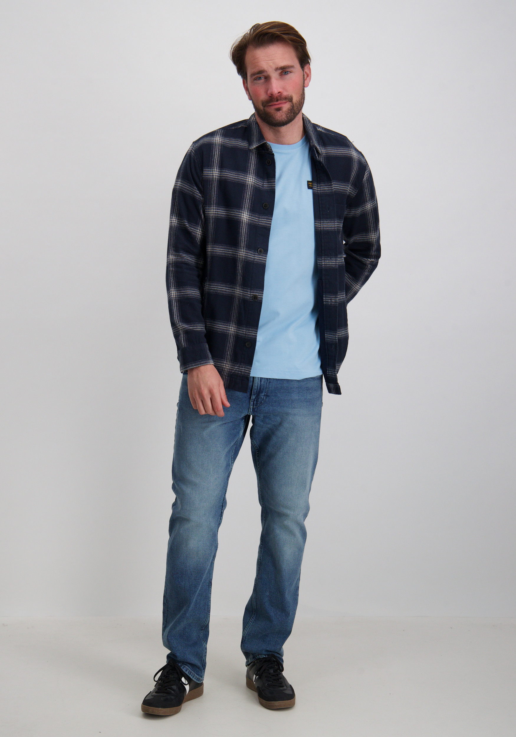 PME Legend T-shirt Guyver PTSS0000555 Licht blauw