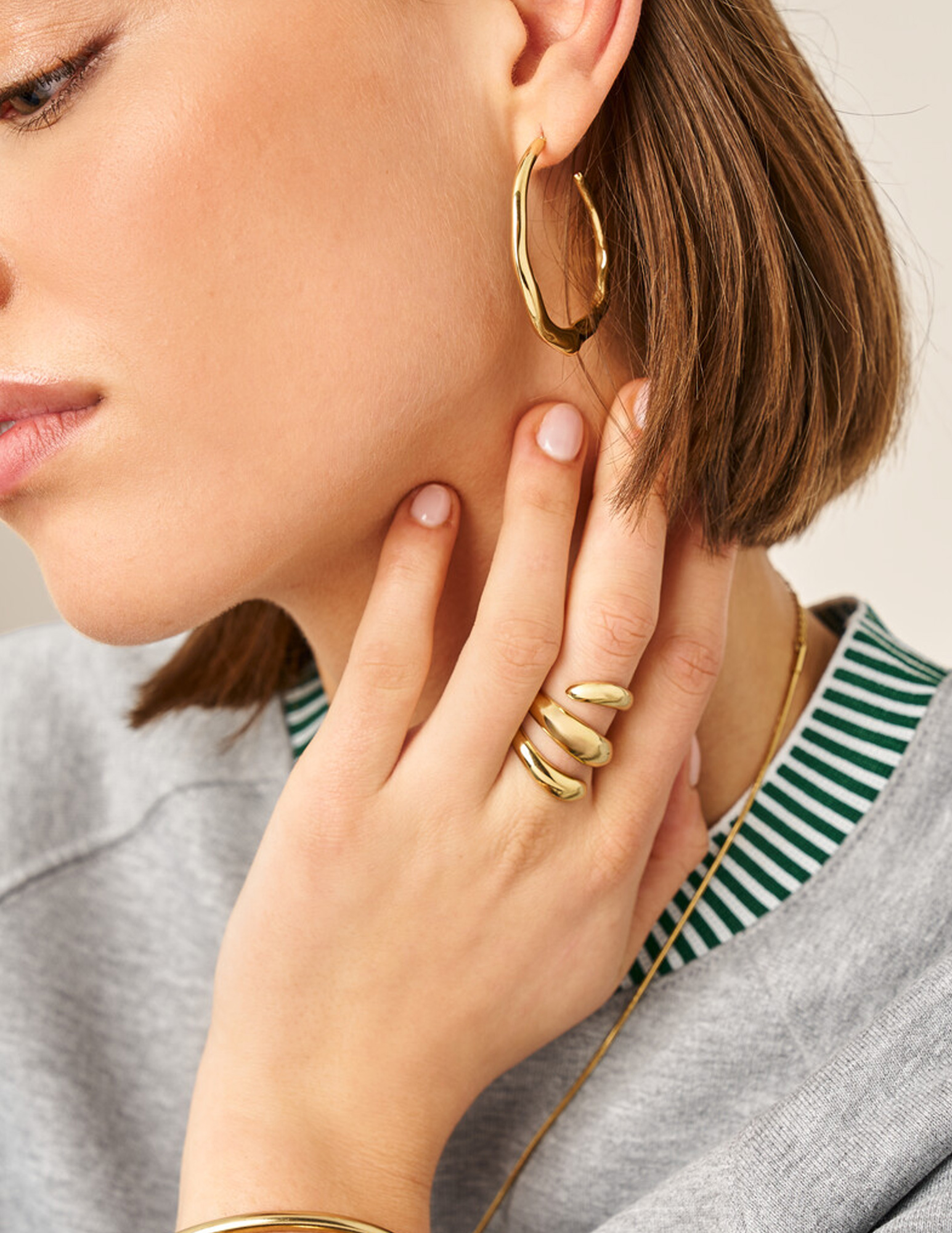 My Jewellery Bold statement ring spiraal MJ15515 Goud