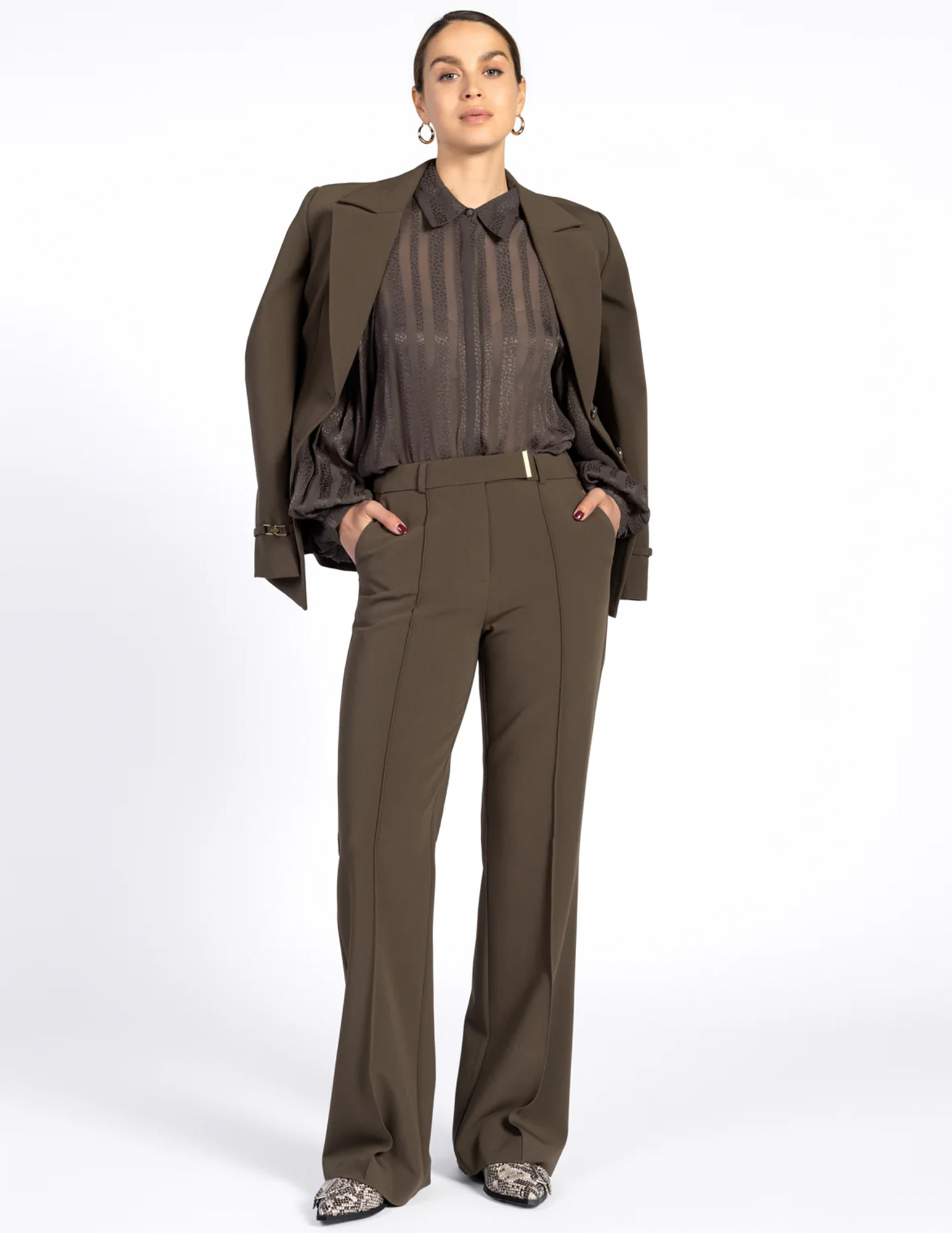 Aaiko BV Broek Chantalle CHANTALLE R PES 345 Donker groen