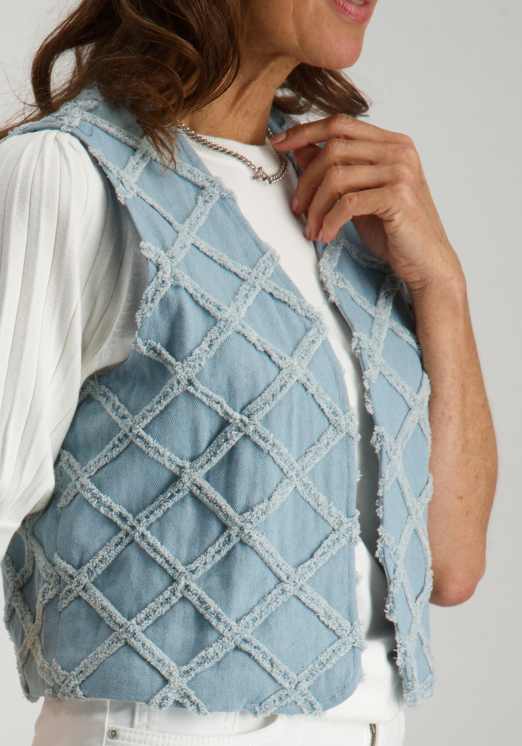 Tramontana Gilet Fancy Q12-16-801 Licht blauw