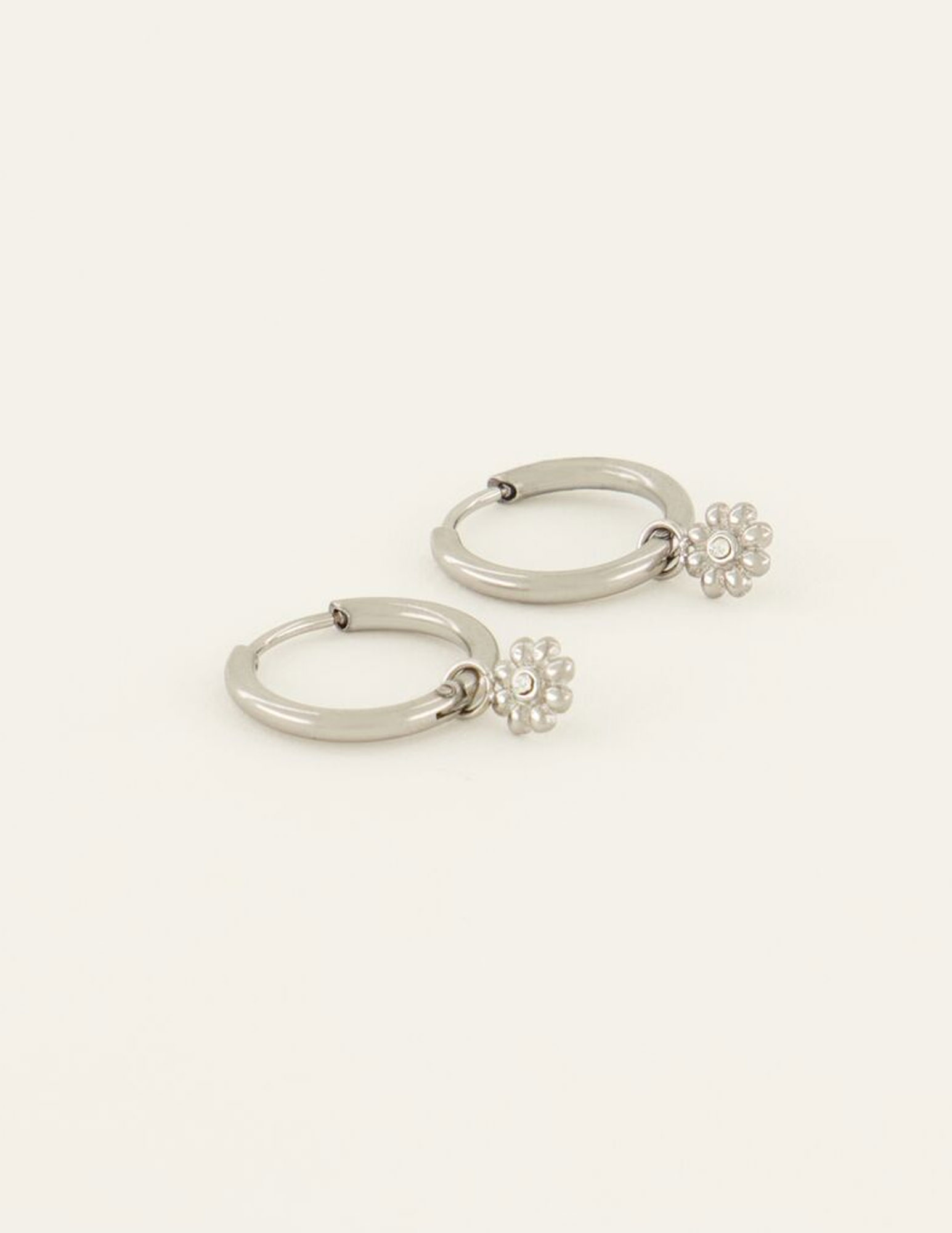 My Jewellery Oorbellen met bloem MJ07728 Zilver