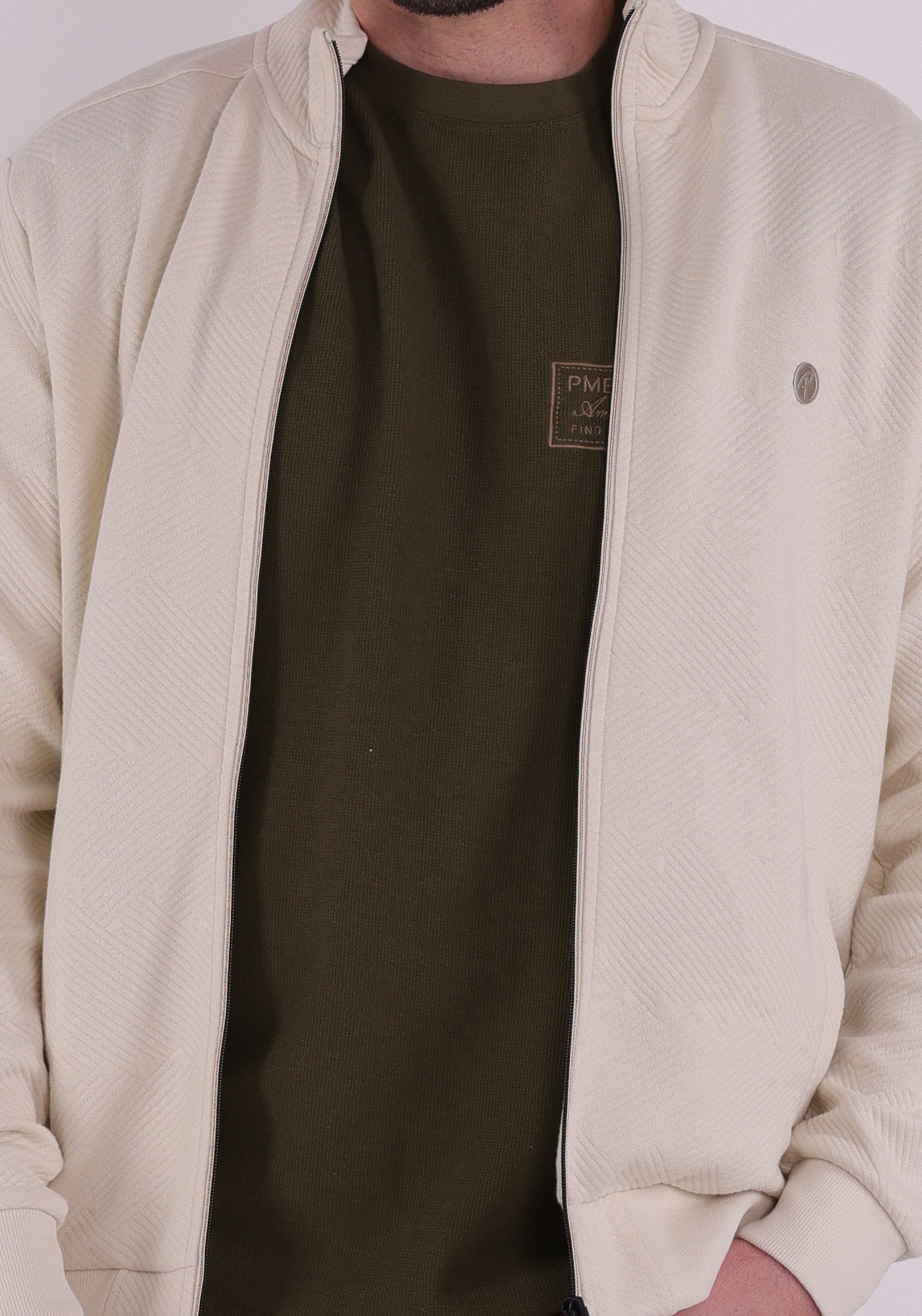 Petrol Vest M-1060-SWC333 Ecru