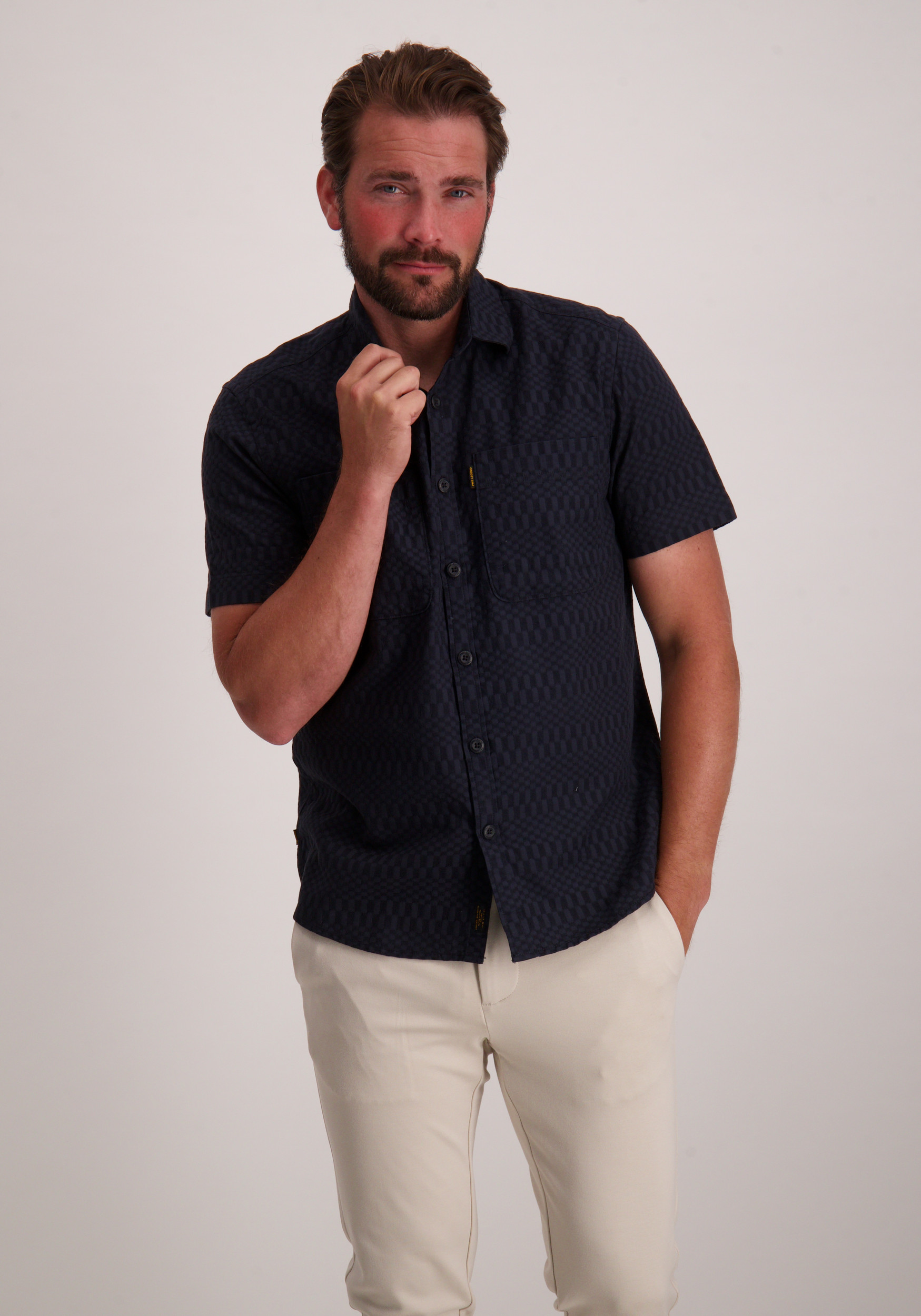 PME Legend Overhemd PSIS2504214 Donker blauw