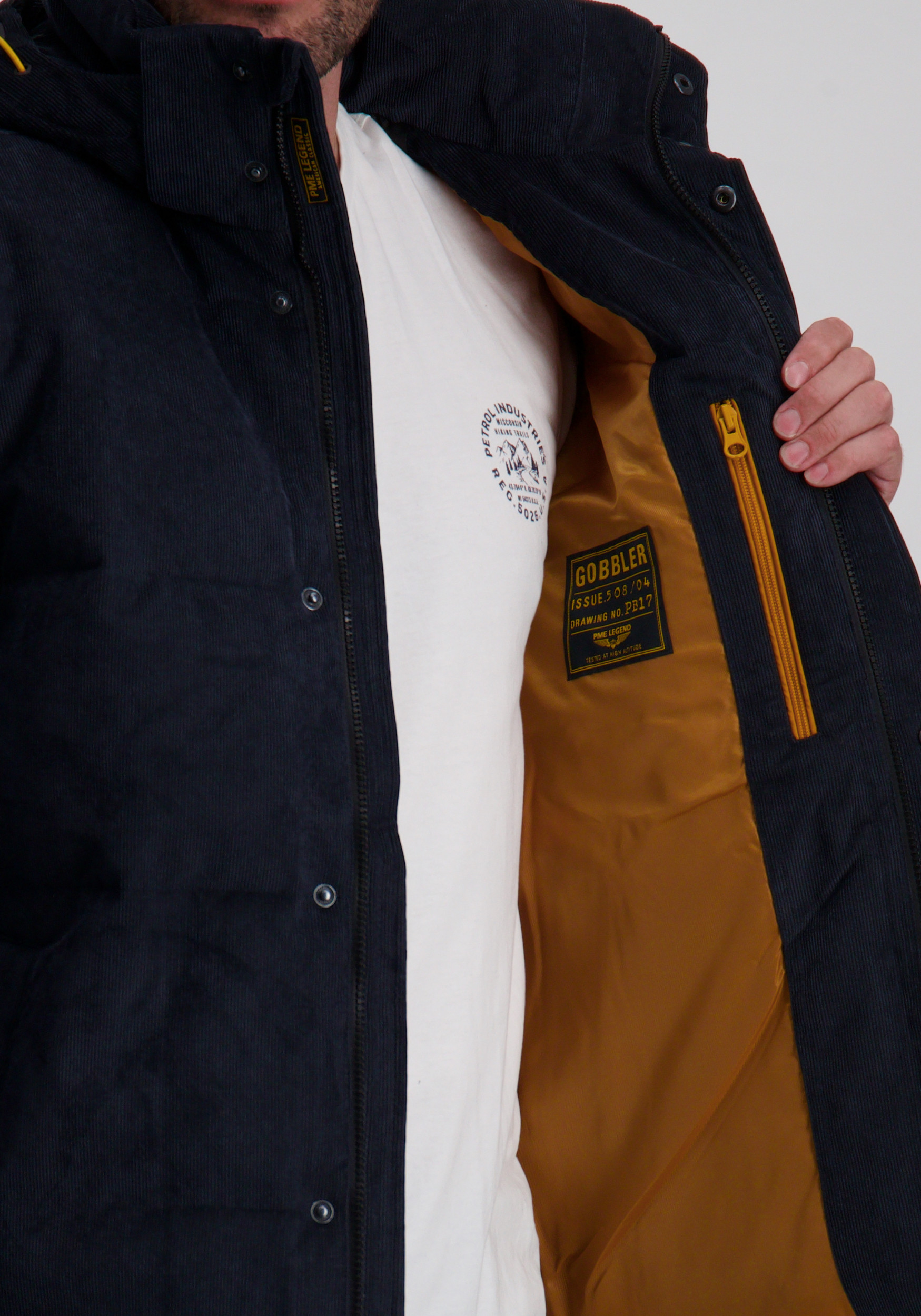 PME Legend Winterjas Globbler PJA2508104 Donker blauw