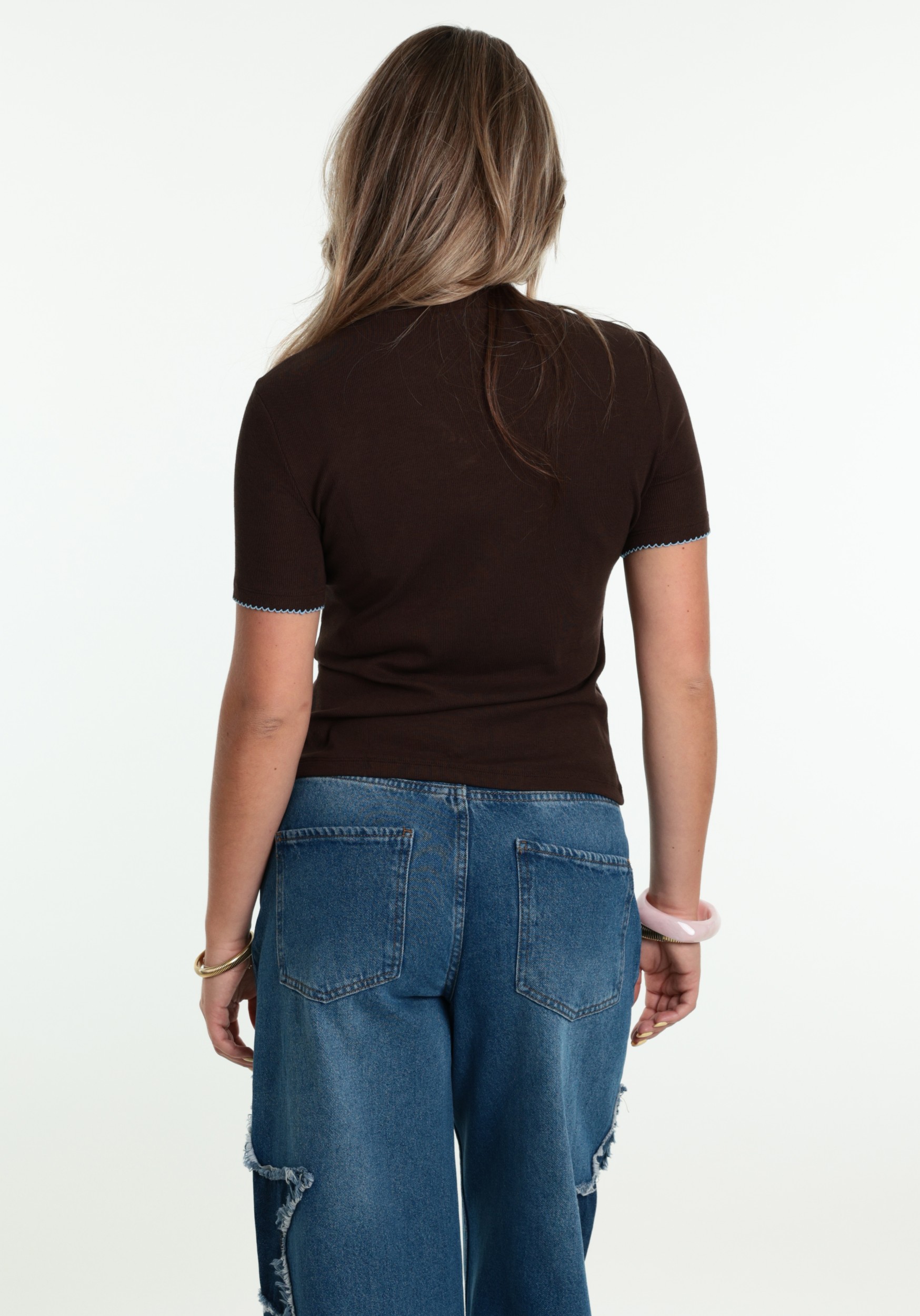 Harper & Yve Top Cammy AW6P400 Donker bruin