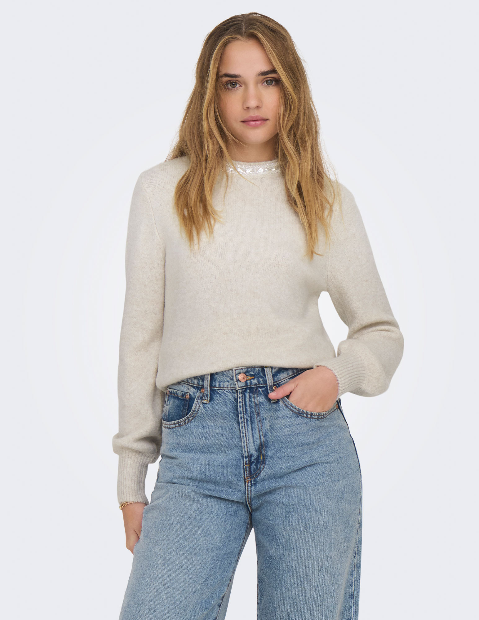 Only Trui Lavi 15323962 Beige