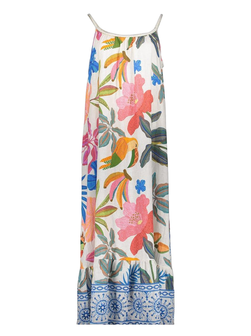Geisha Jurk all-over print 67355-70 Wolwit-ecru