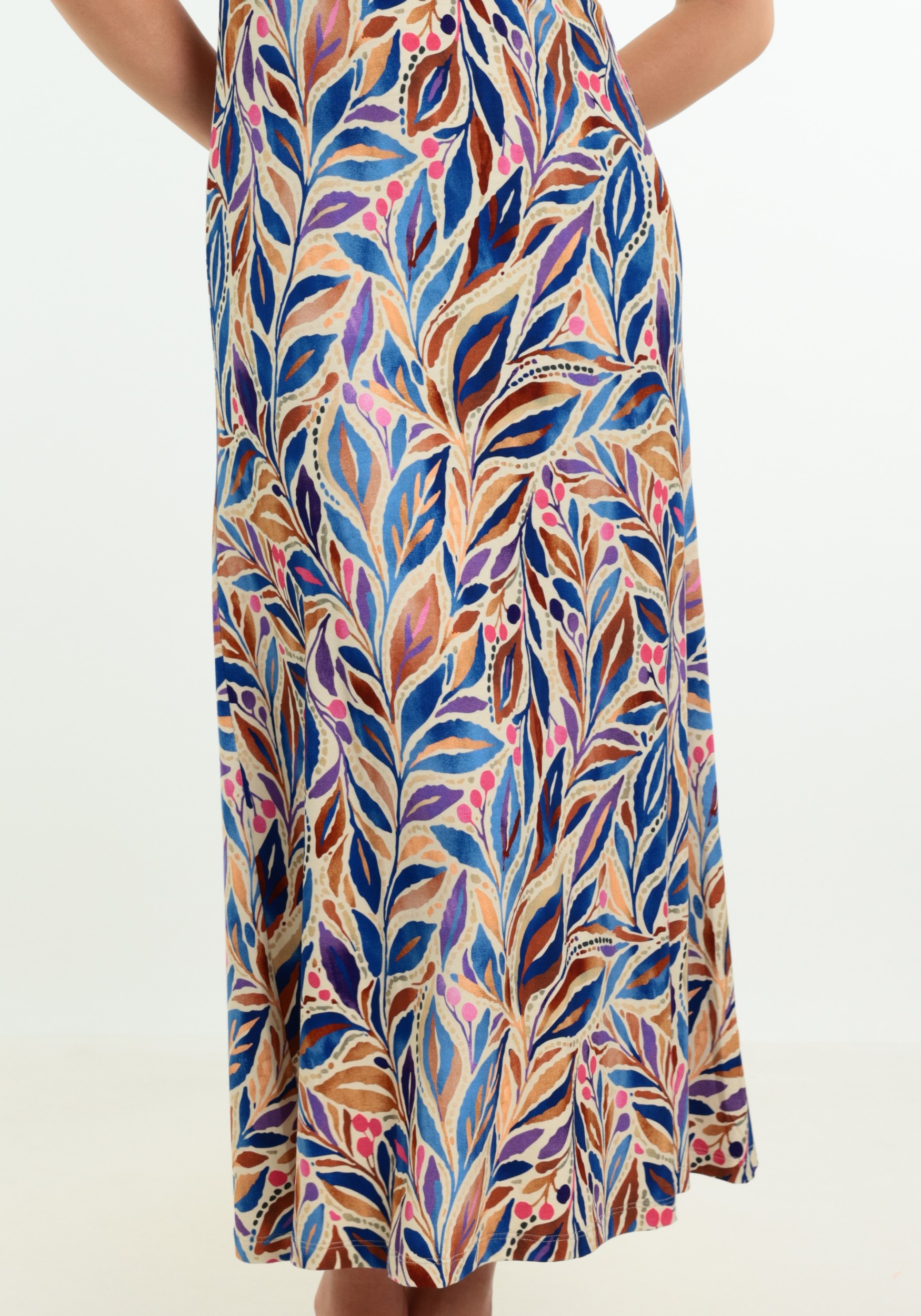 Geisha Lange jurk all-over print 67423-60 JANE Turquoise