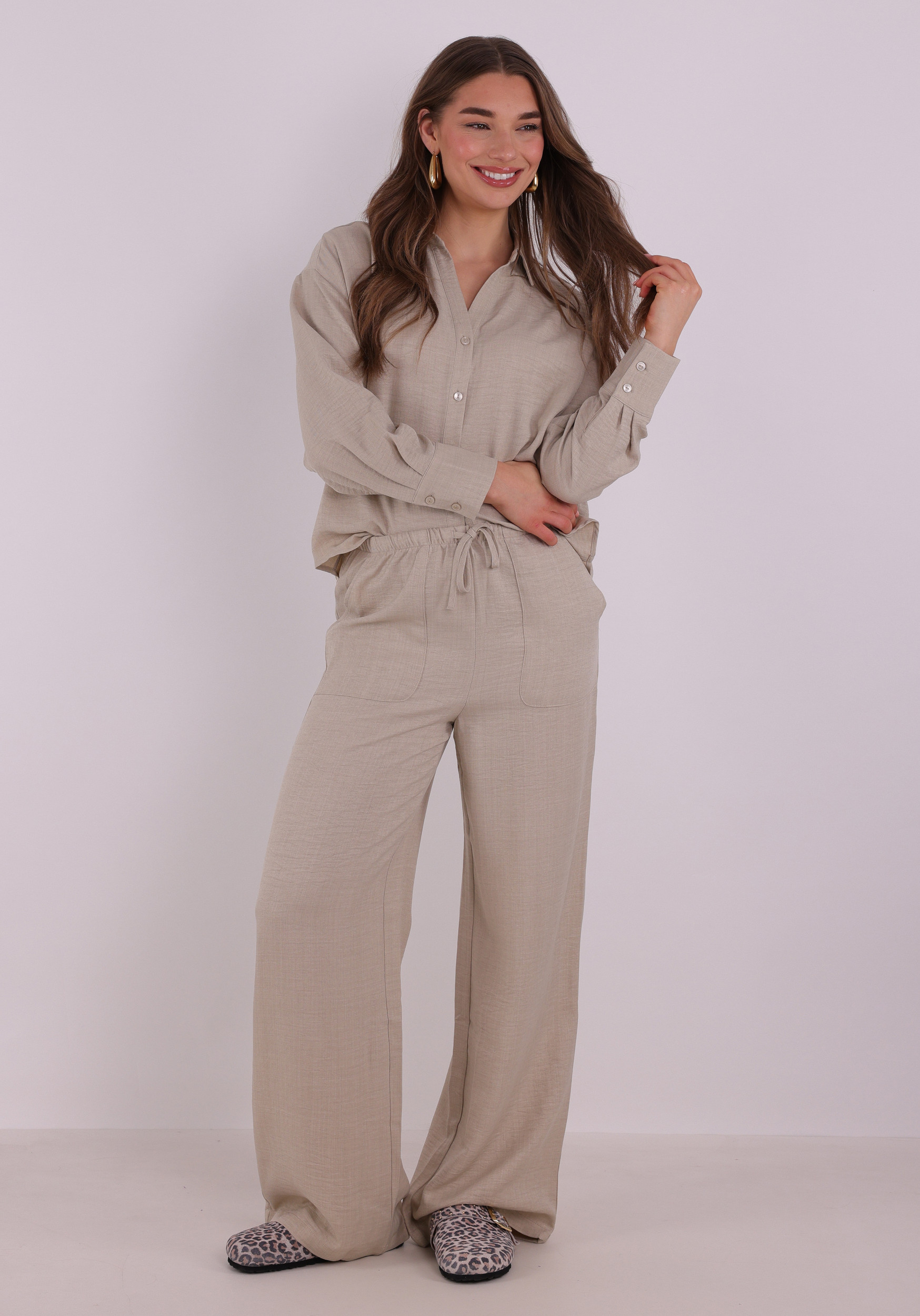 Vero moda Broek Melaney 10316385 Zand