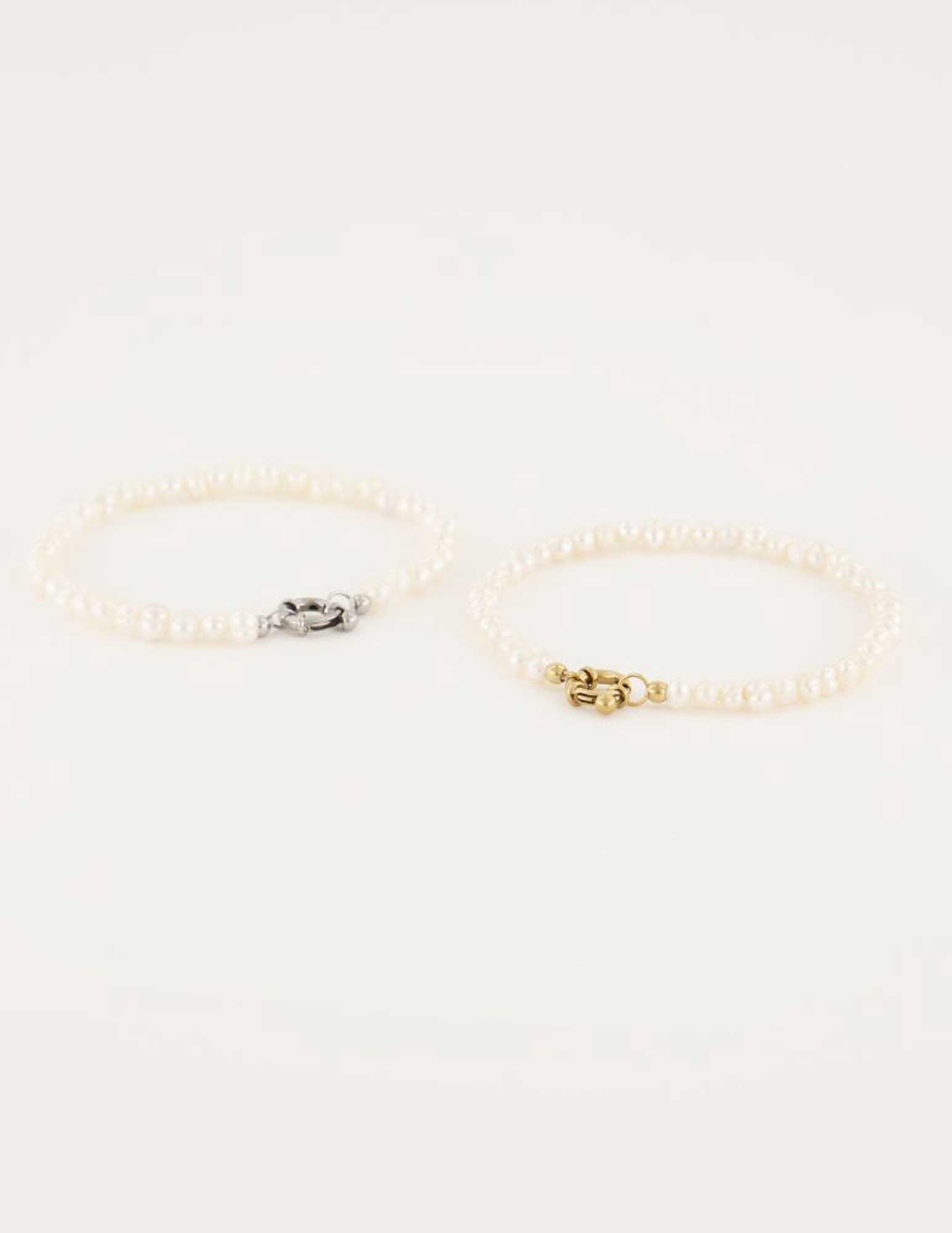 My Jewellery Armband met parels en slotje MJ05406 Goud