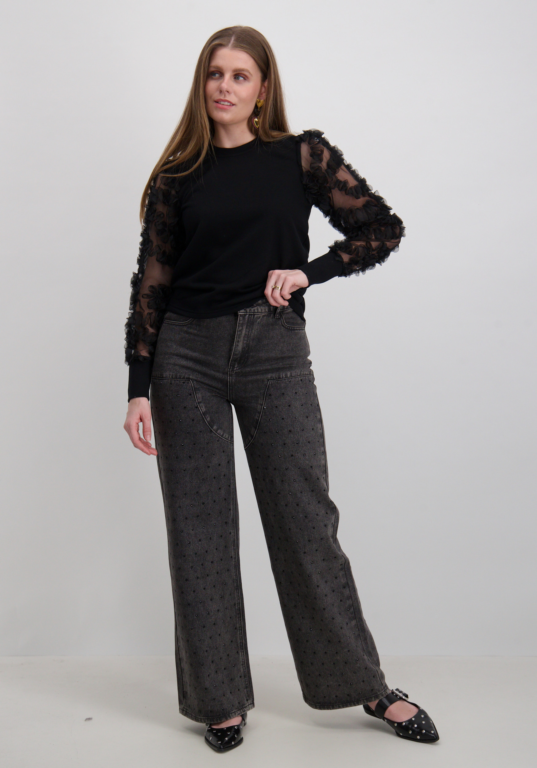 Jacqueline de jonge Sweater Fairview 15220558 Zwart