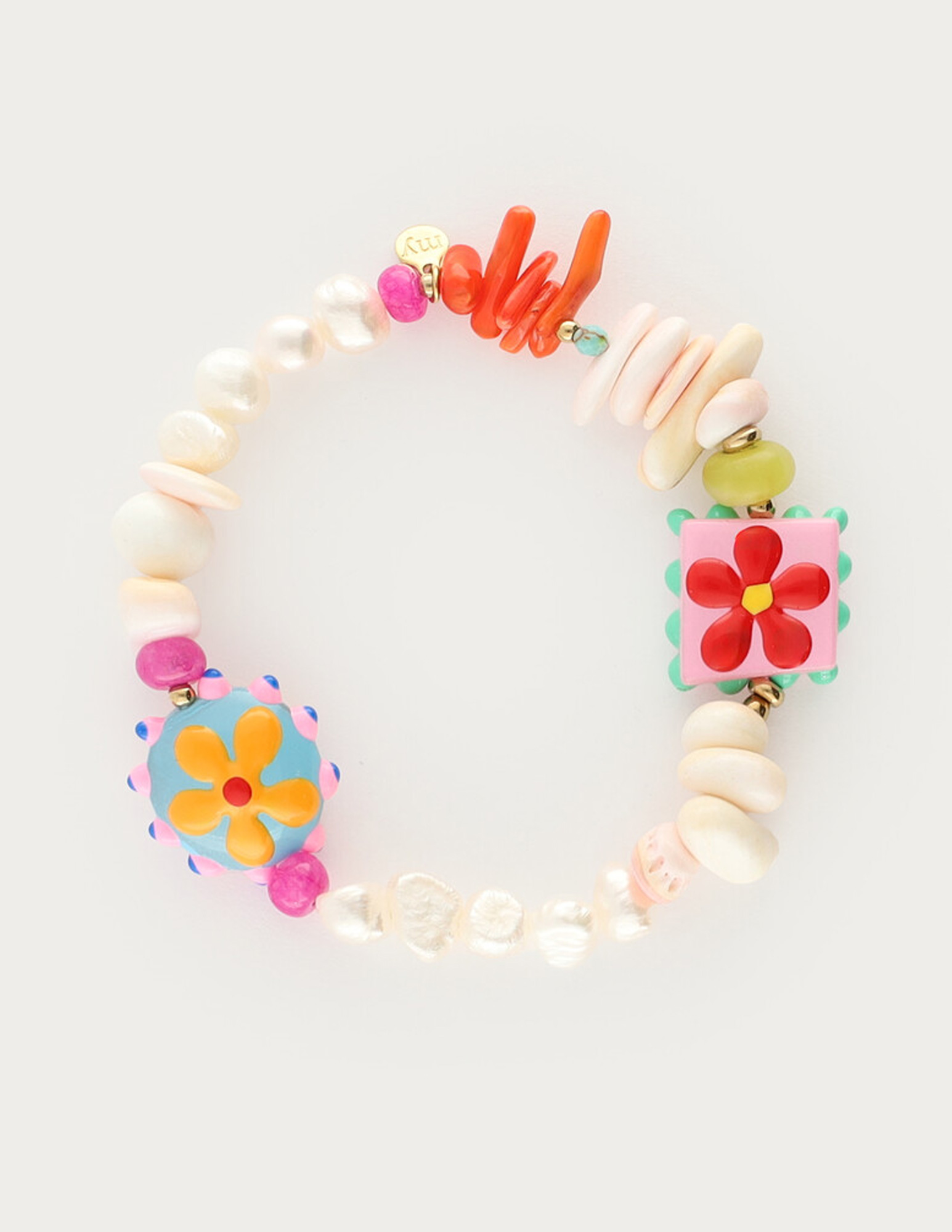 My Jewellery Tropical armband met schelpen en bloemen MJ15607