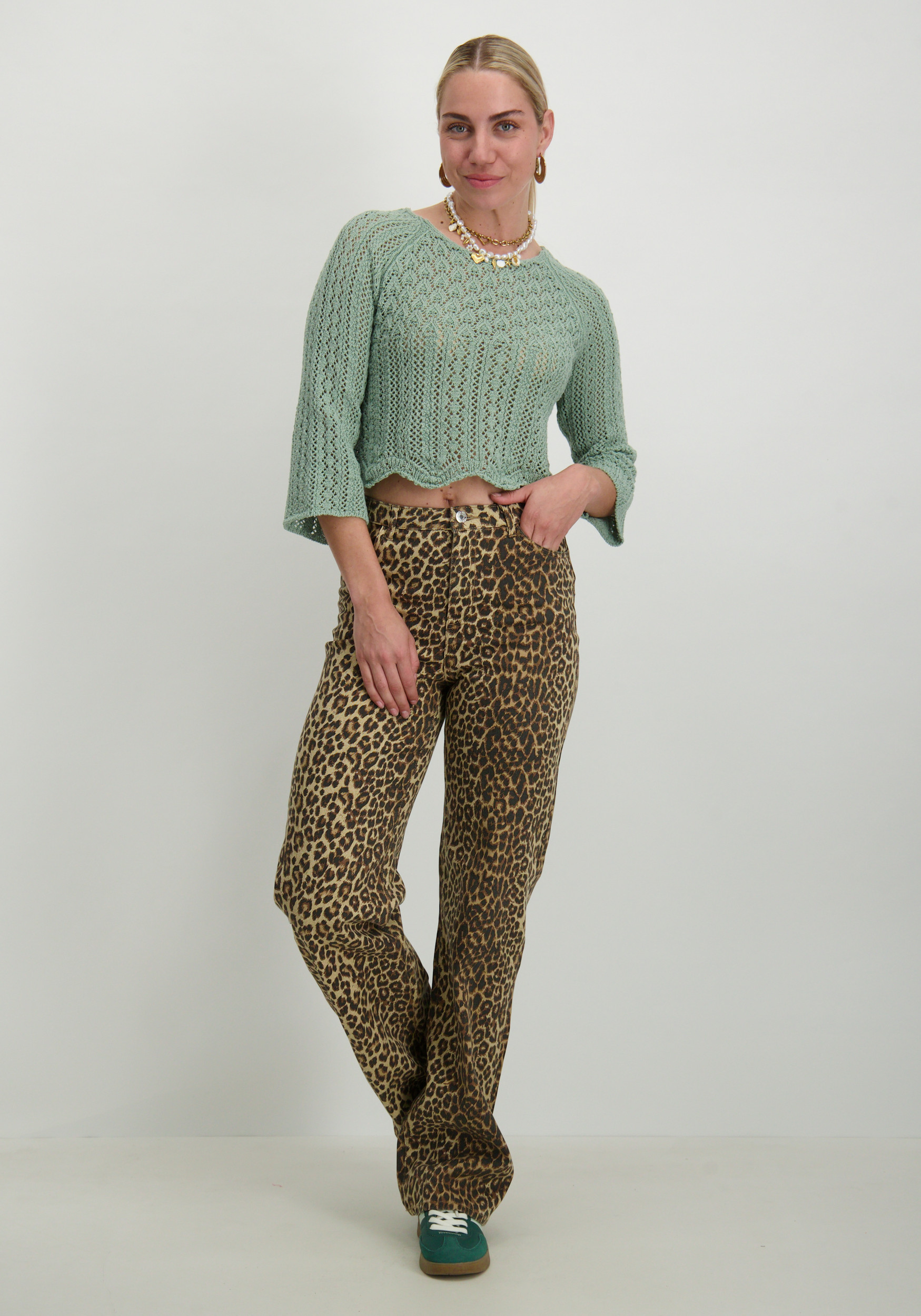 Only Trui Nola 15233173 Licht groen